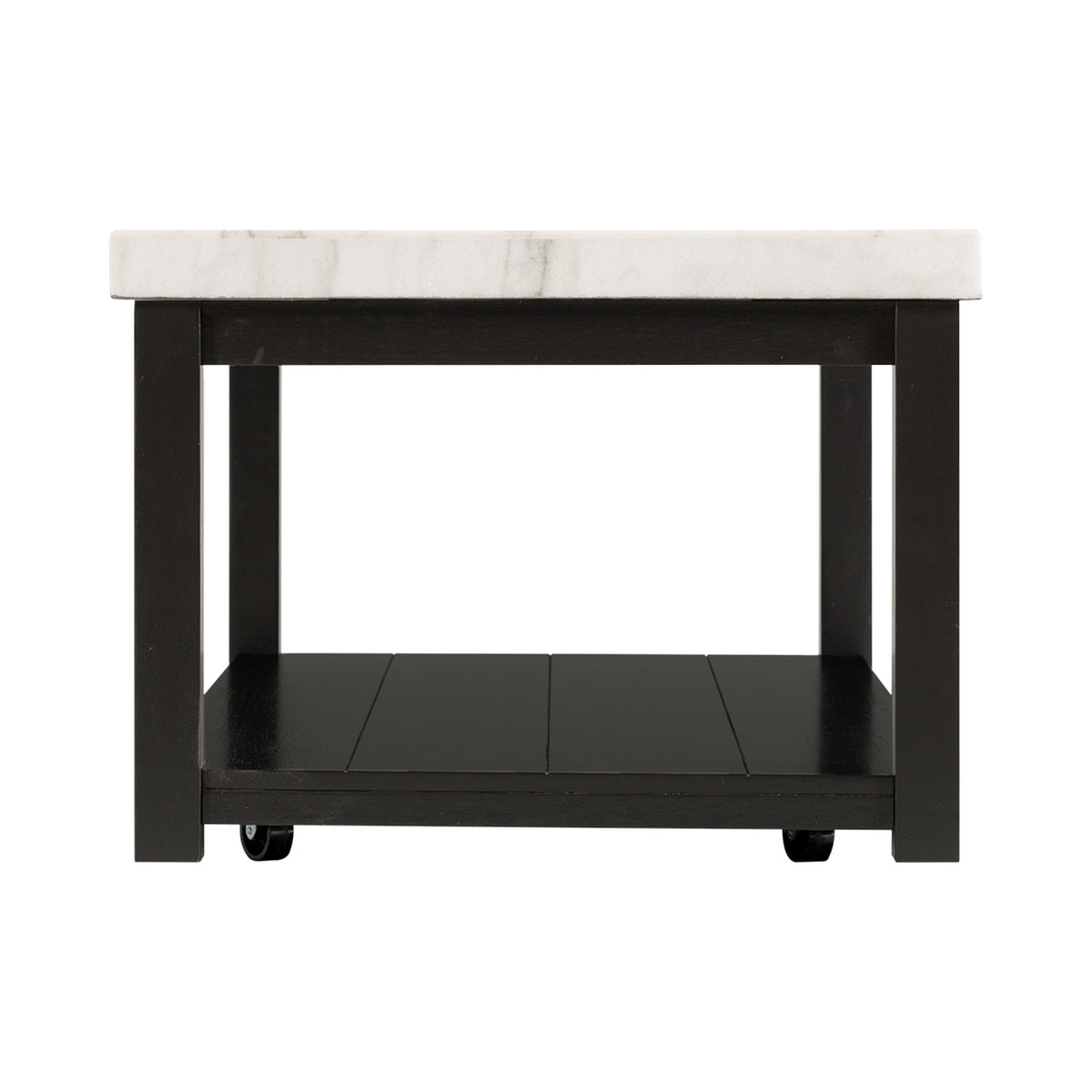 Marcello White Rectangular Coffee Table with Casters - Ornate Home
