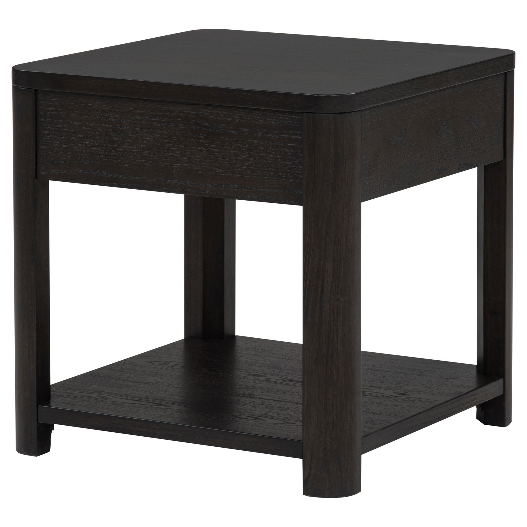 Marcelo Coffee Wood End Table with Drawer and Shelf - Ornate Home