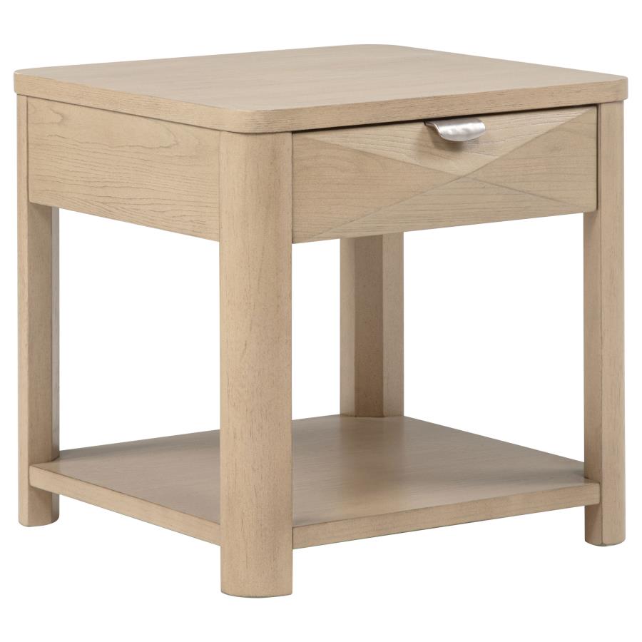 Marcelo Light Elm 2-piece Coffee Table Set with Storage - Ornate Home