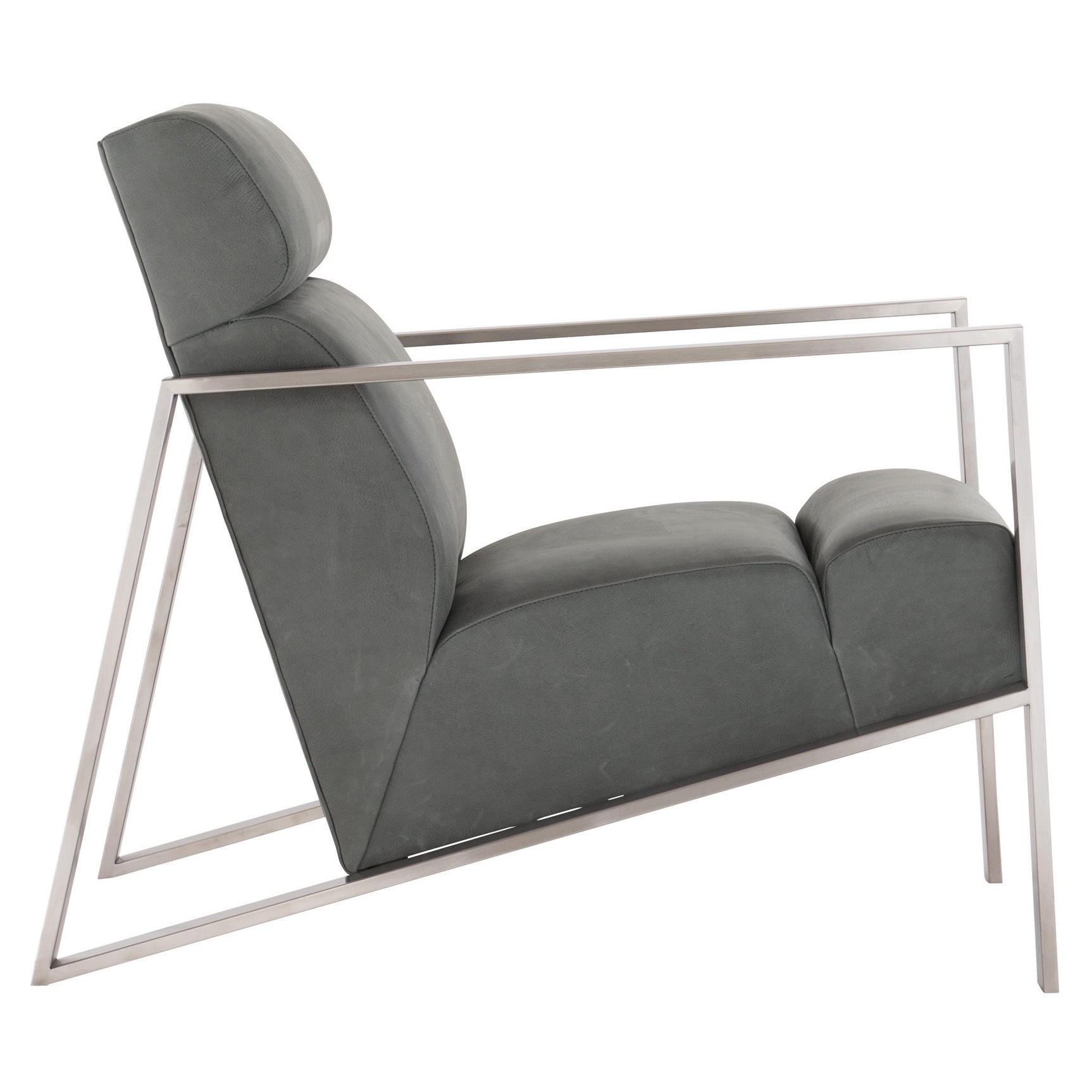 Marco Grey Leather Chair - Ornate Home