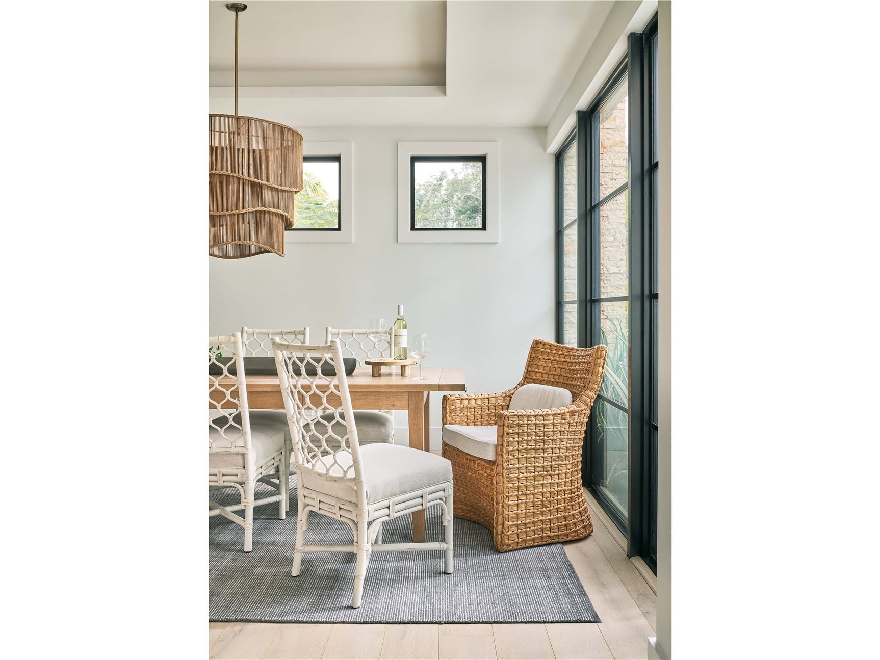 Marco Nomad Snow/White Rattan Side Chair (Set of 2) - Ornate Home