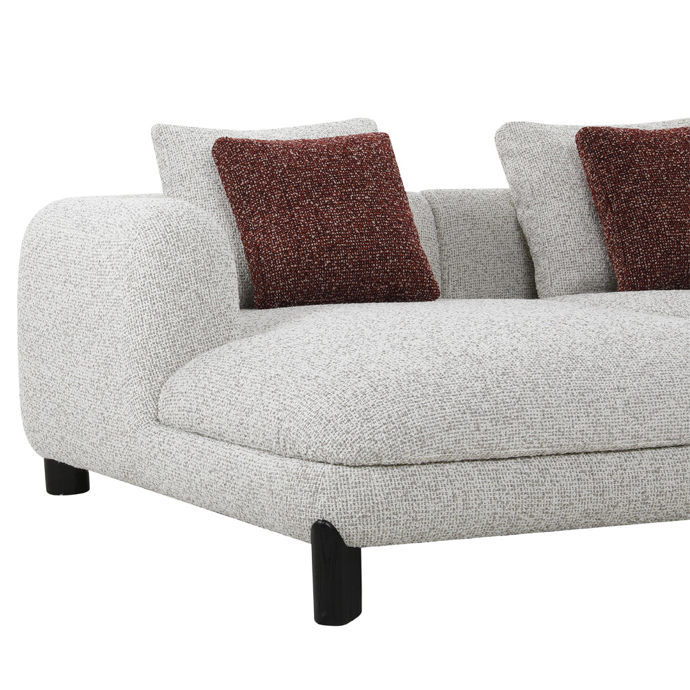 Mardi Maroon/Beige Sectional Sofa - Ornate Home