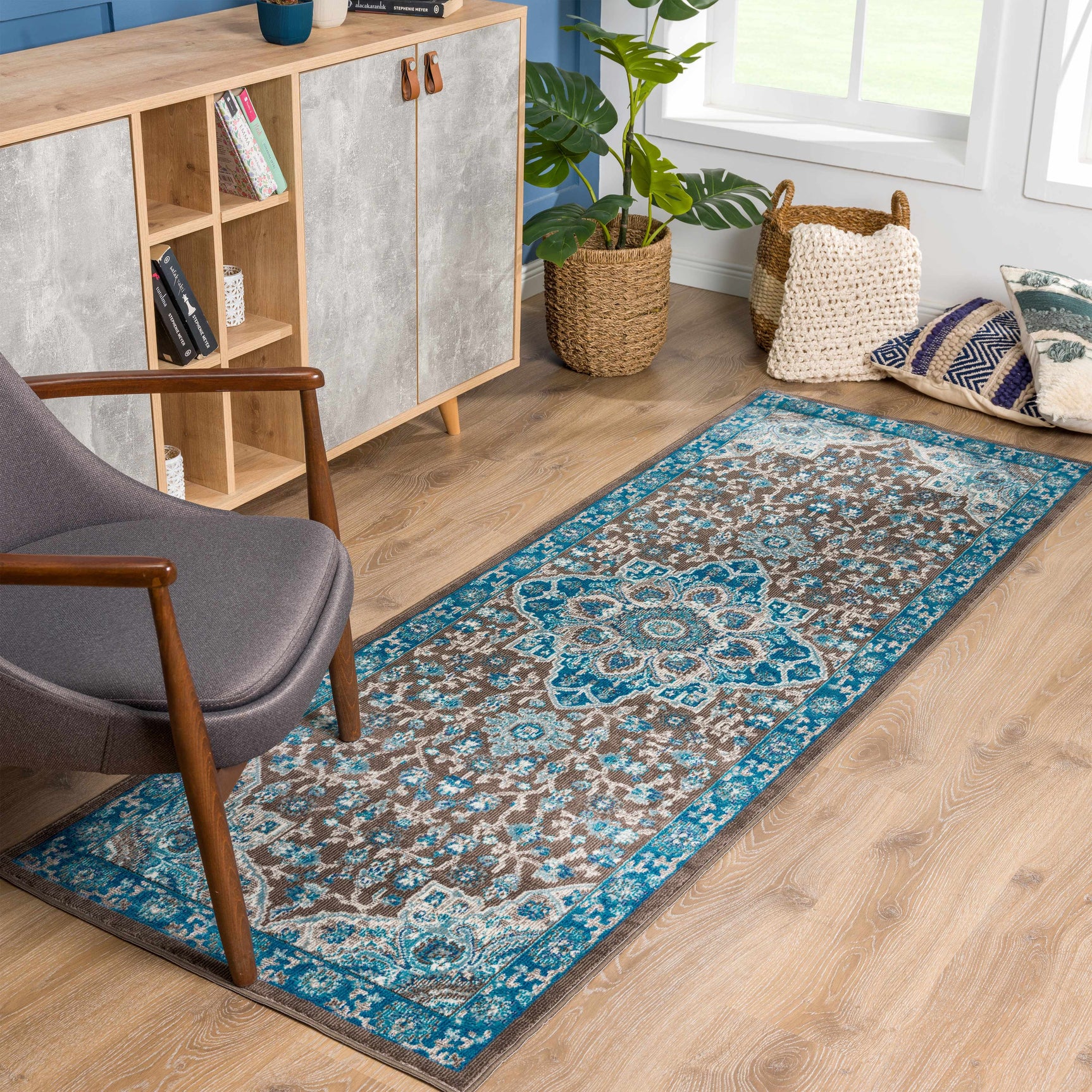 Mardin Turquoise Area Rug - Clearance - Ornate Home
