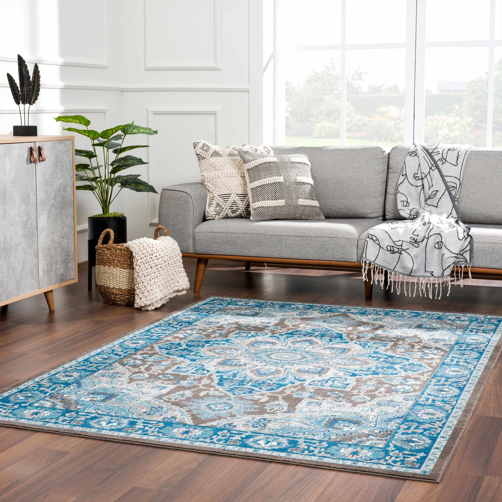 Mardin Turquoise Area Rug - Clearance - Ornate Home