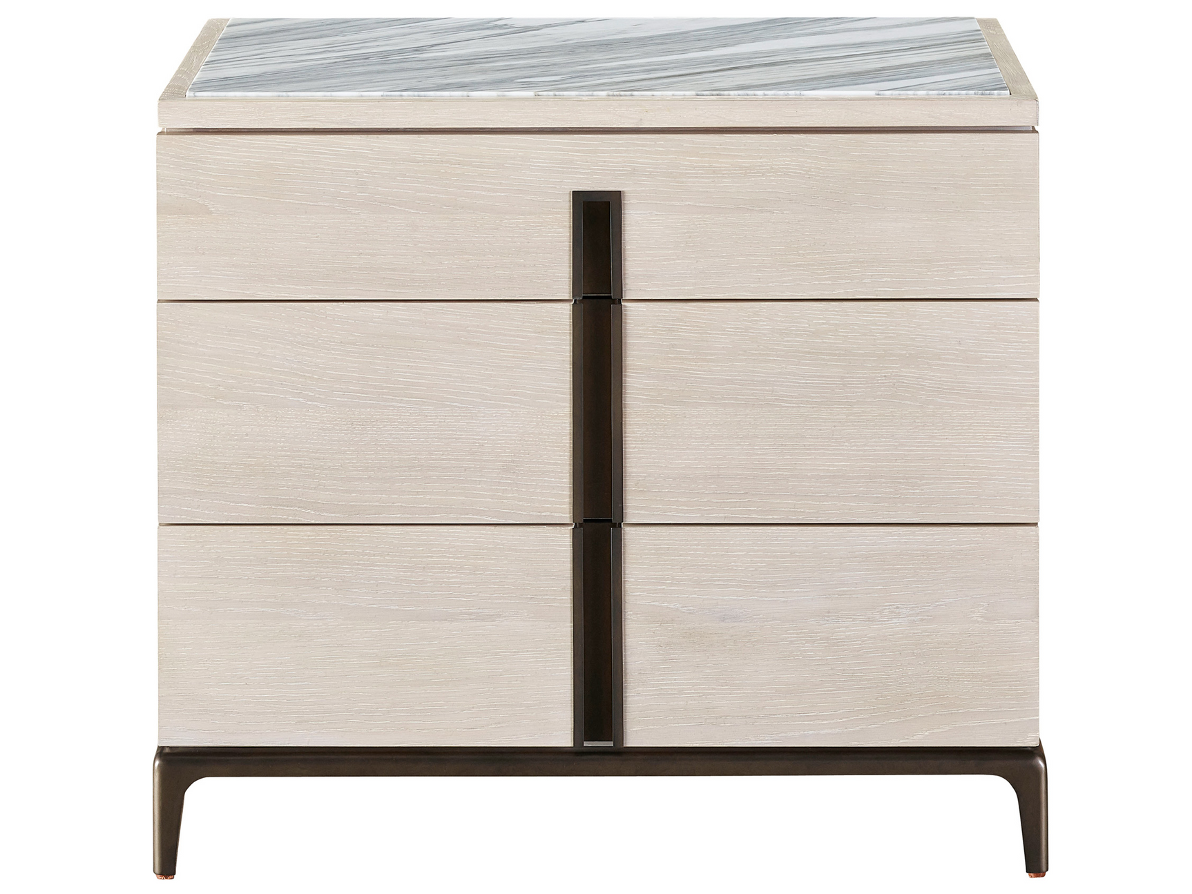 Maren Silver Lining Nightstand - Ornate Home