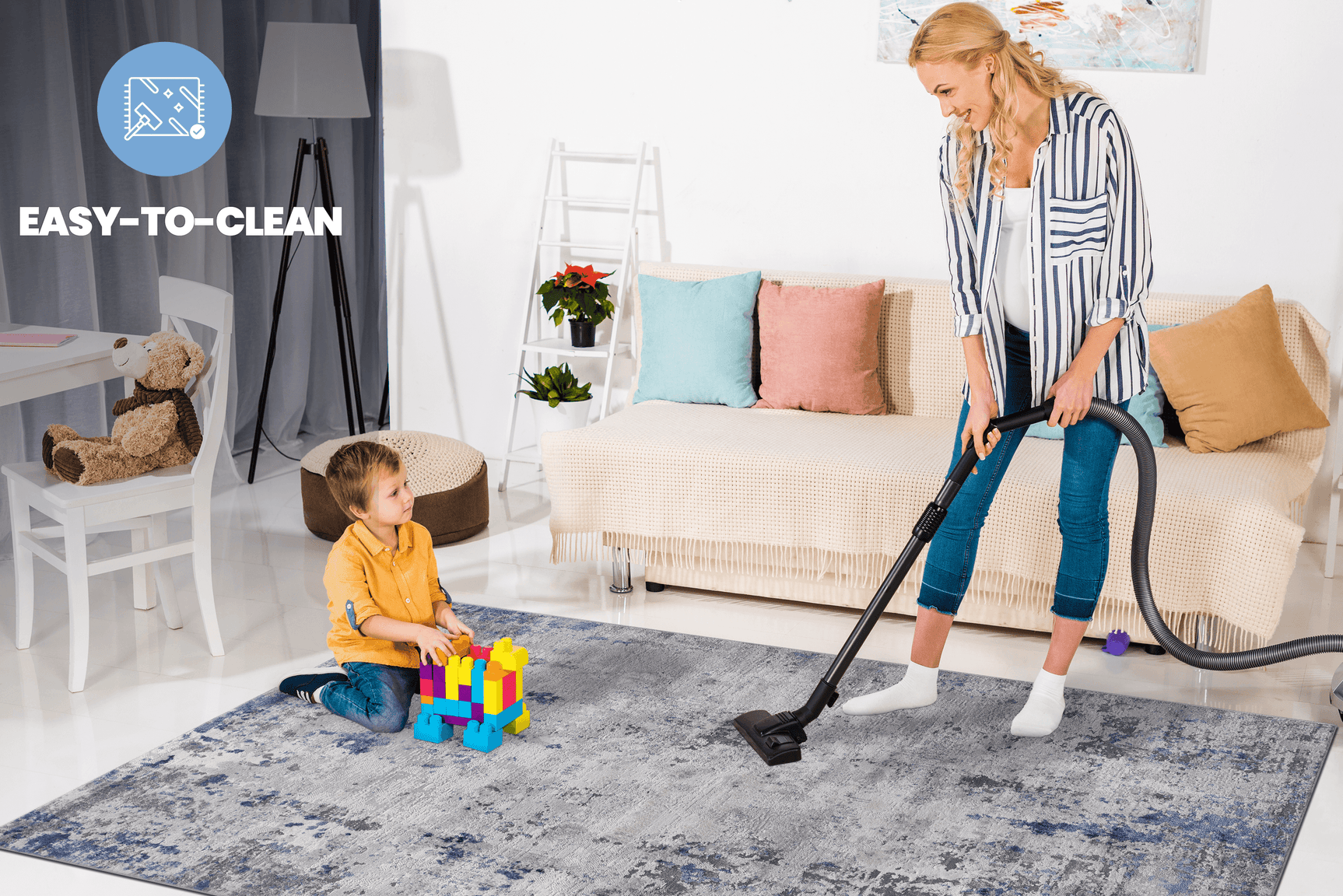 Marfi Non-Shedding Indoor Area Rug 5' x 7' - Ornate Home