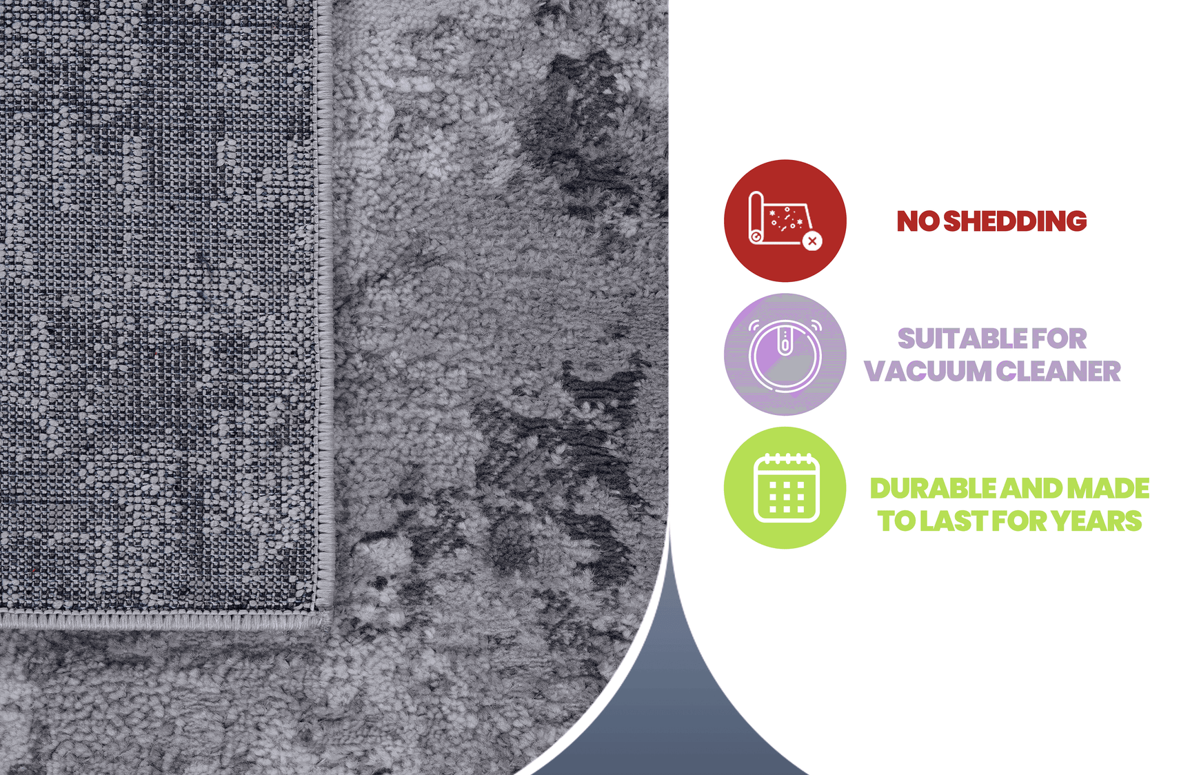 Marfi Non-Shedding Indoor Area Rug 5' x 7' - Ornate Home