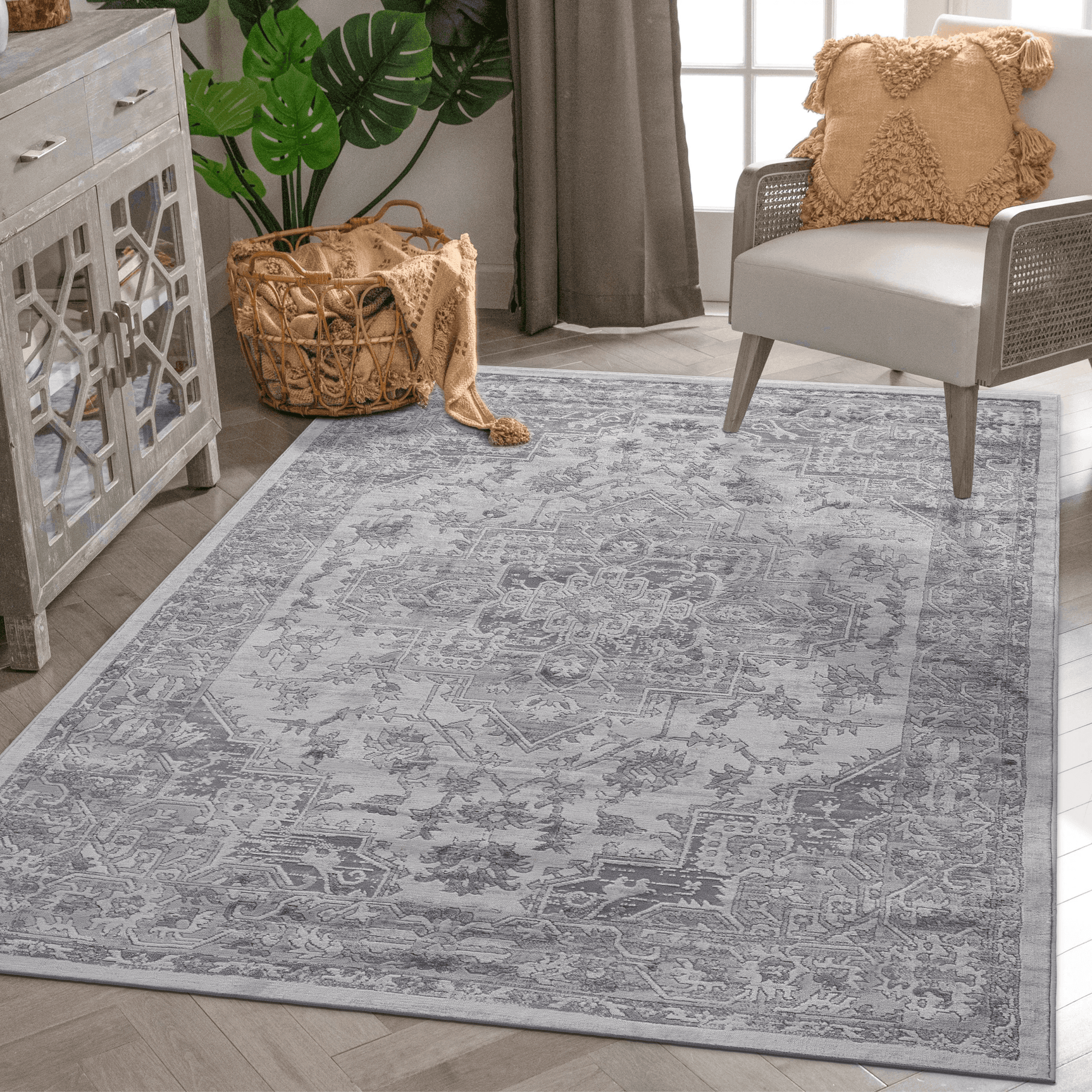 Marfi Non-Shedding Indoor Area Rug 5' x 7' - Ornate Home