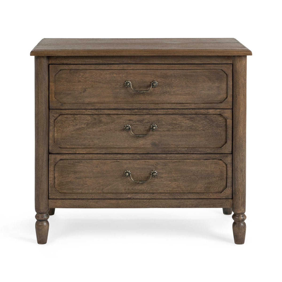 Margaux Toasted Chestnut 3-Drawer Nightstand