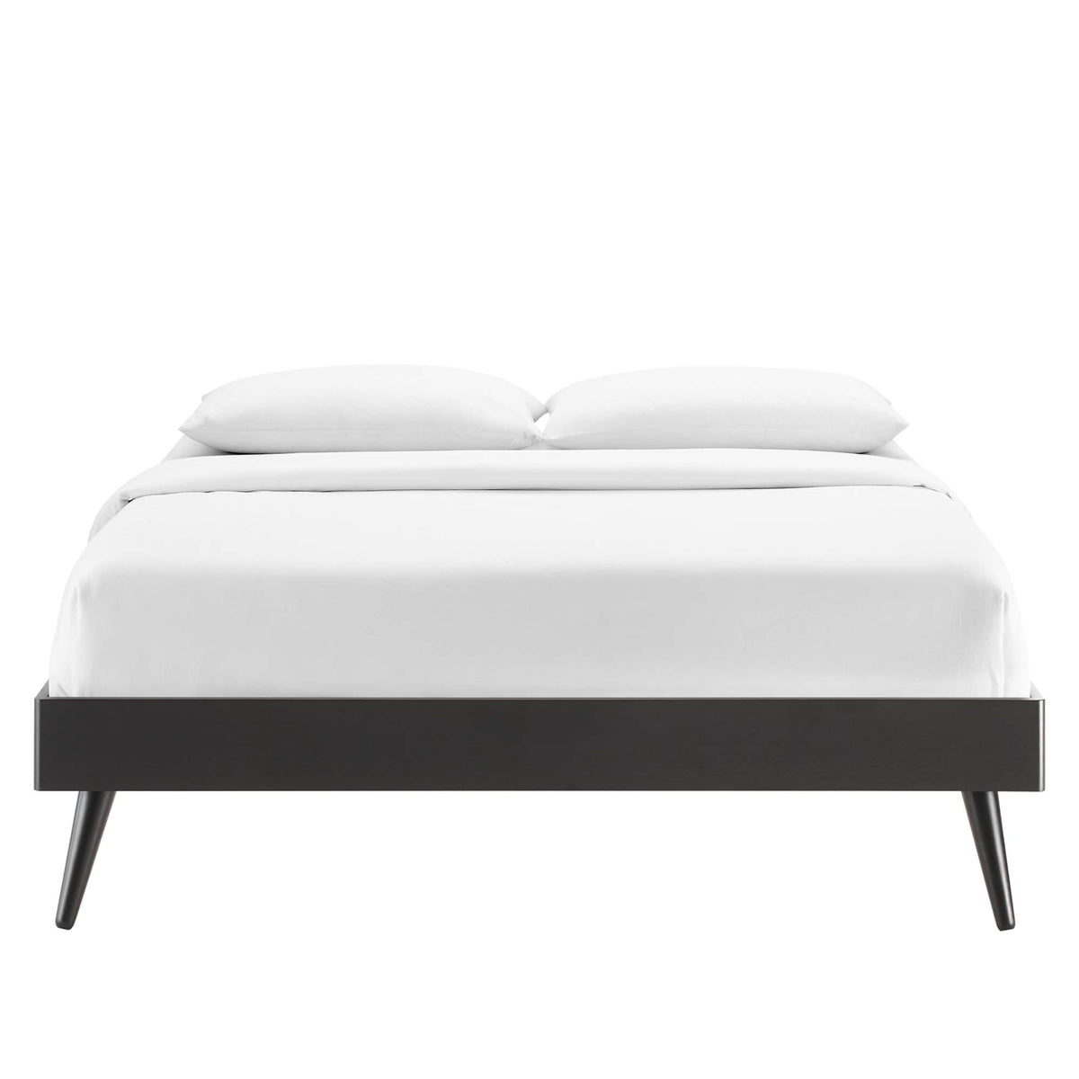 Margo Black Wood Queen Platform Bed Frame - Ornate Home