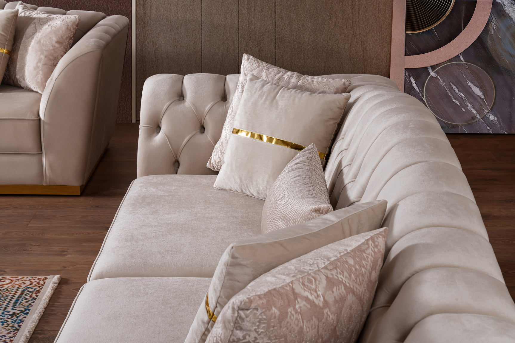 Margo Cream Loveseat - Ornate Home