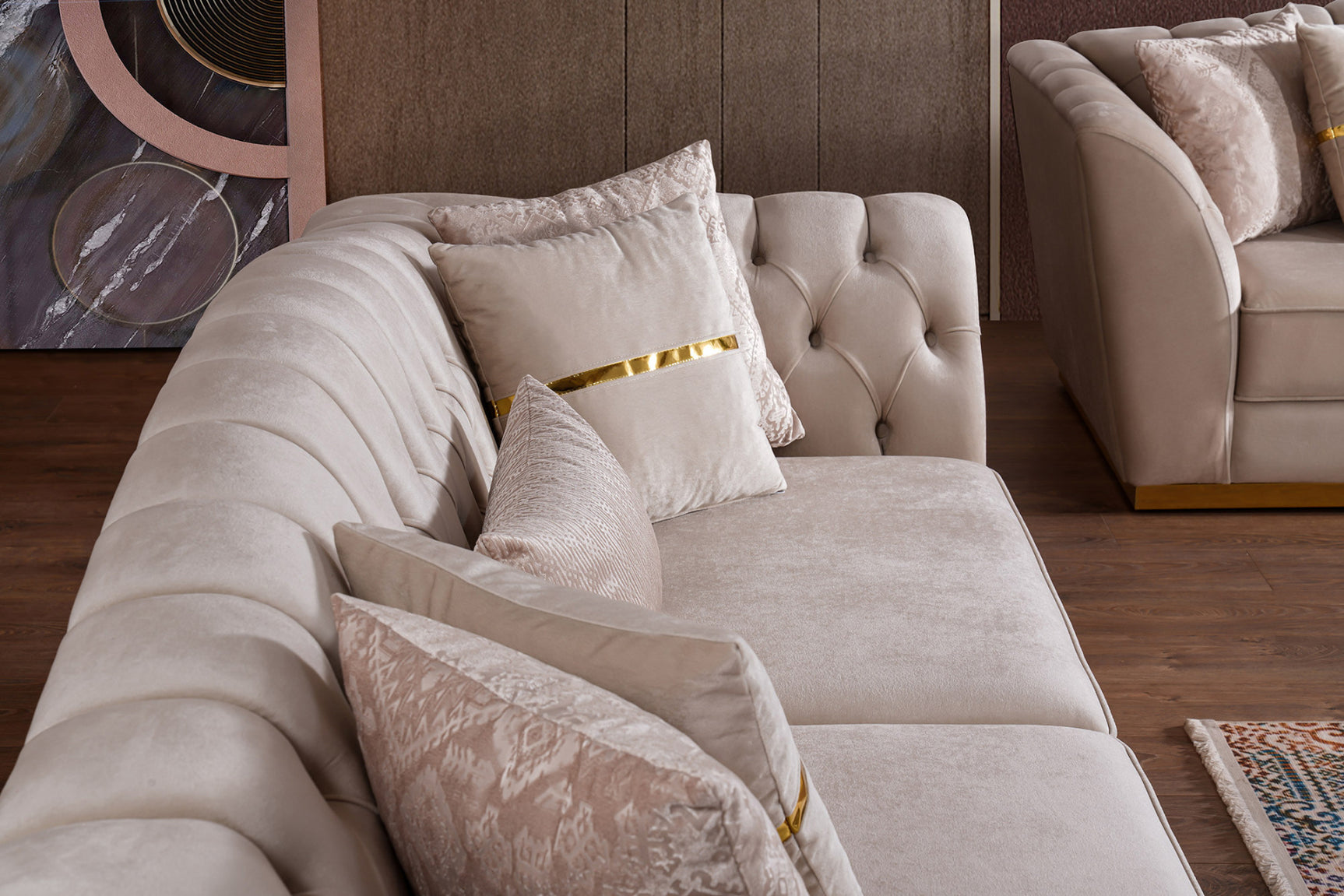 Margo Cream Loveseat - Ornate Home