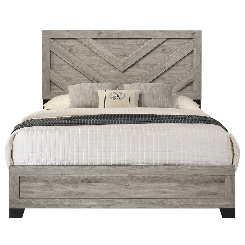 Mari Light Gray Queen Bed - Ornate Home