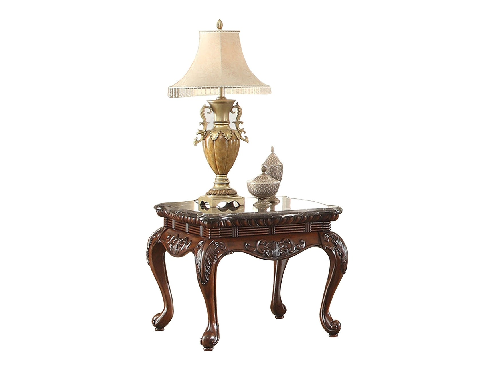 Mariacarla Dark Cherry End Table - Ornate Home