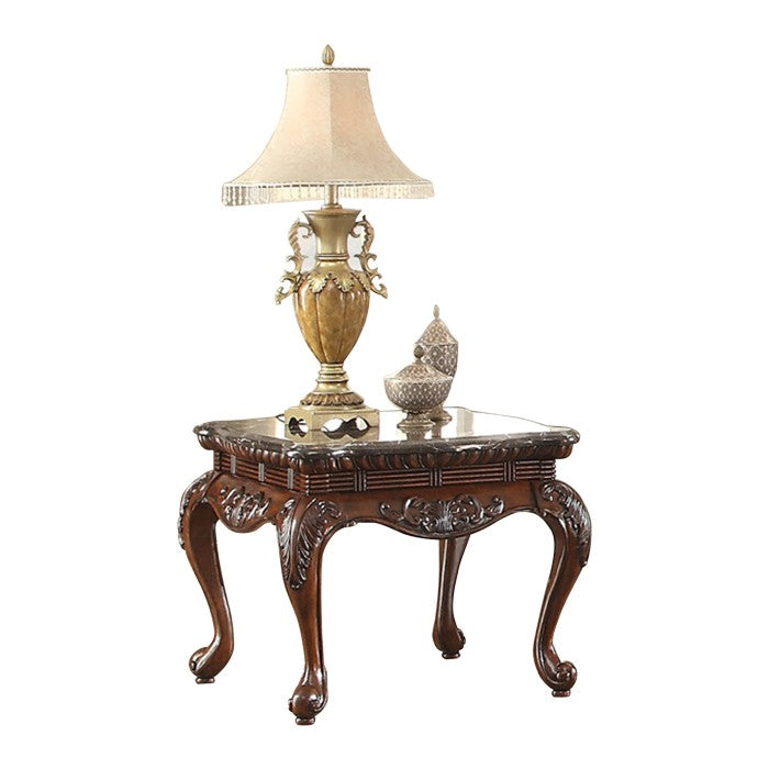 Mariacarla Dark Cherry End Table - Ornate Home