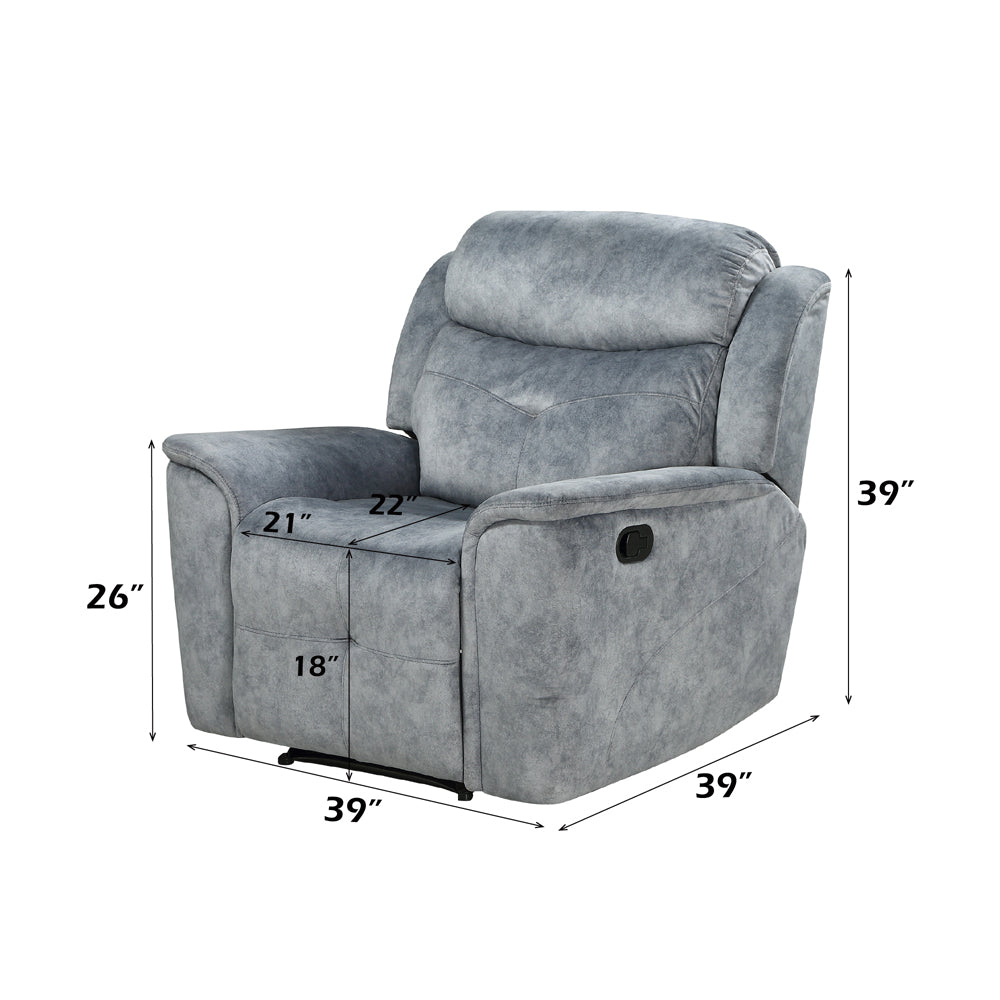 Mariana Recliner in Silver Gray 55032 - Ornate Home