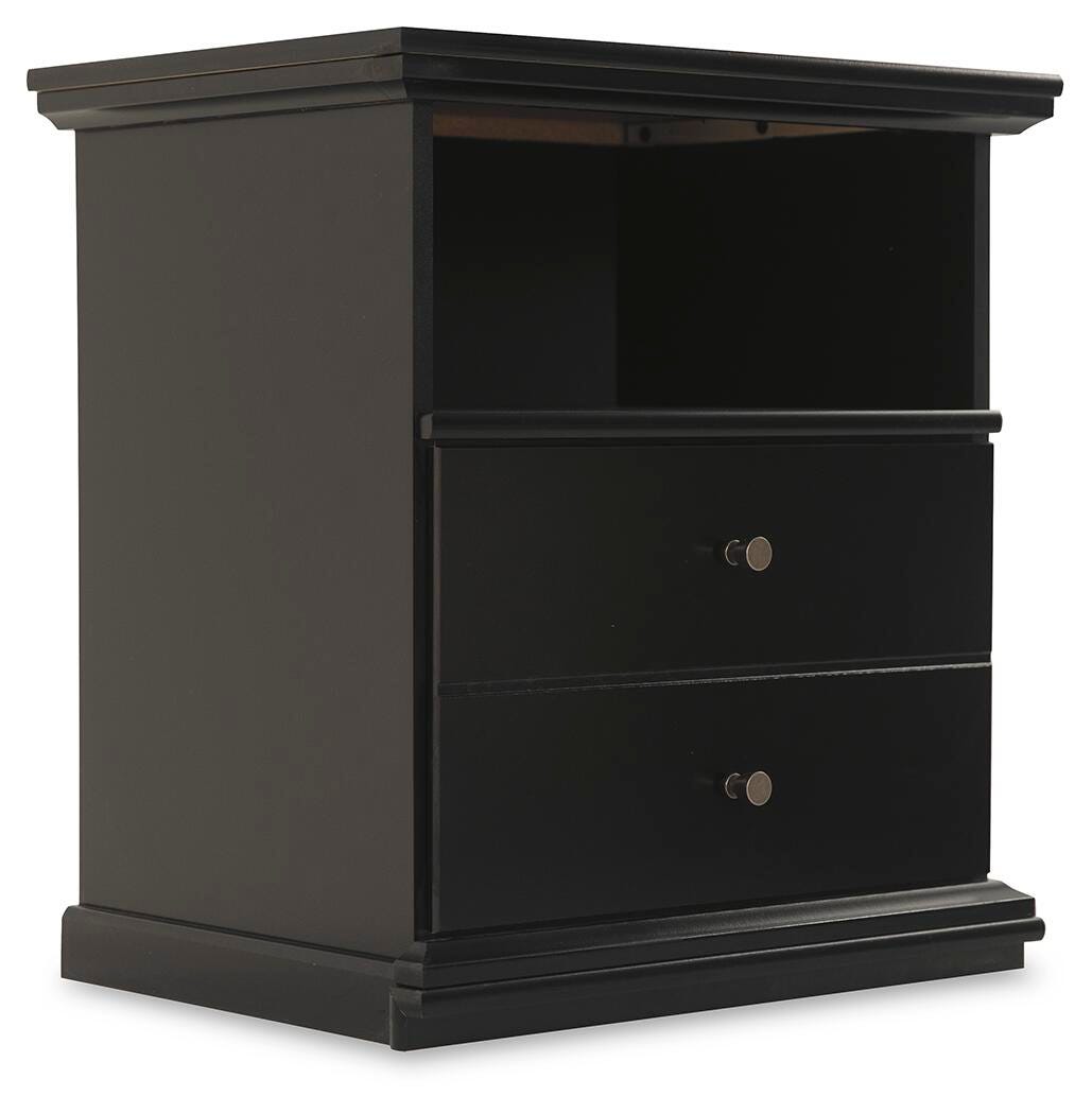 Maribel Black Full Panel Bed, Dresser and Nightstand - Ornate Home