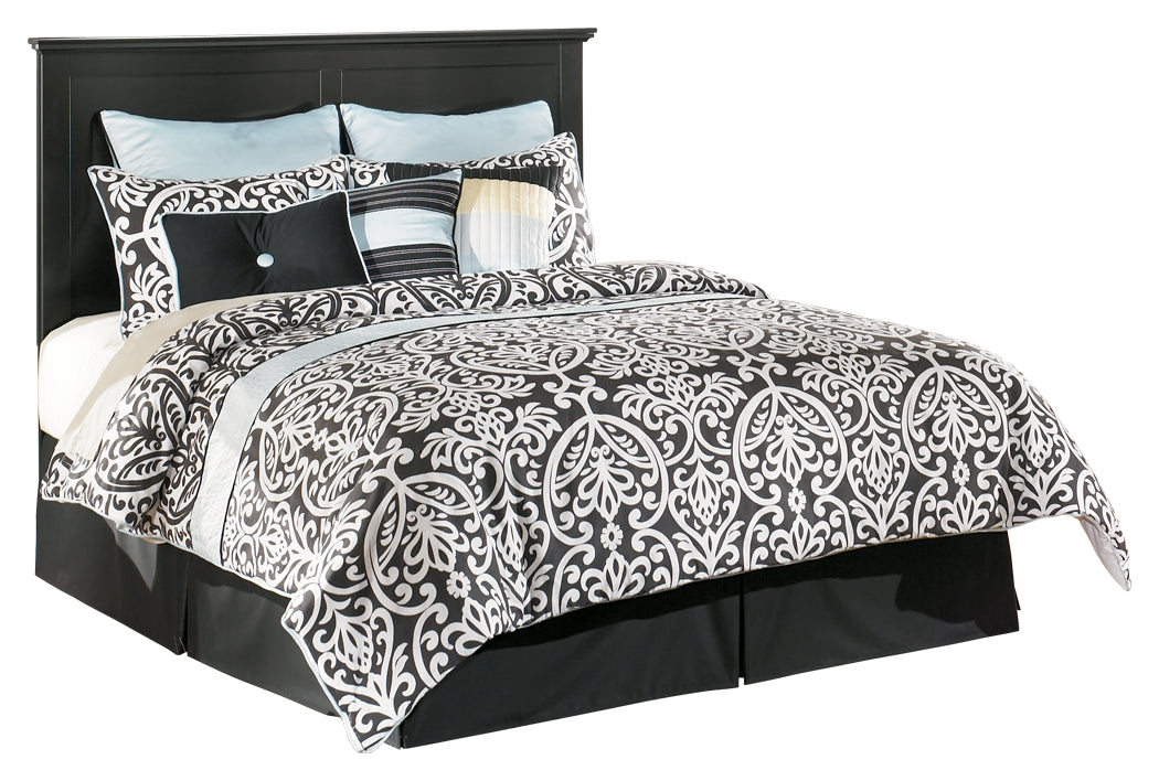 Maribel Black King/Cal King Panel Headboard, Dresser, Mirror and 2 Nightstands - Ornate Home