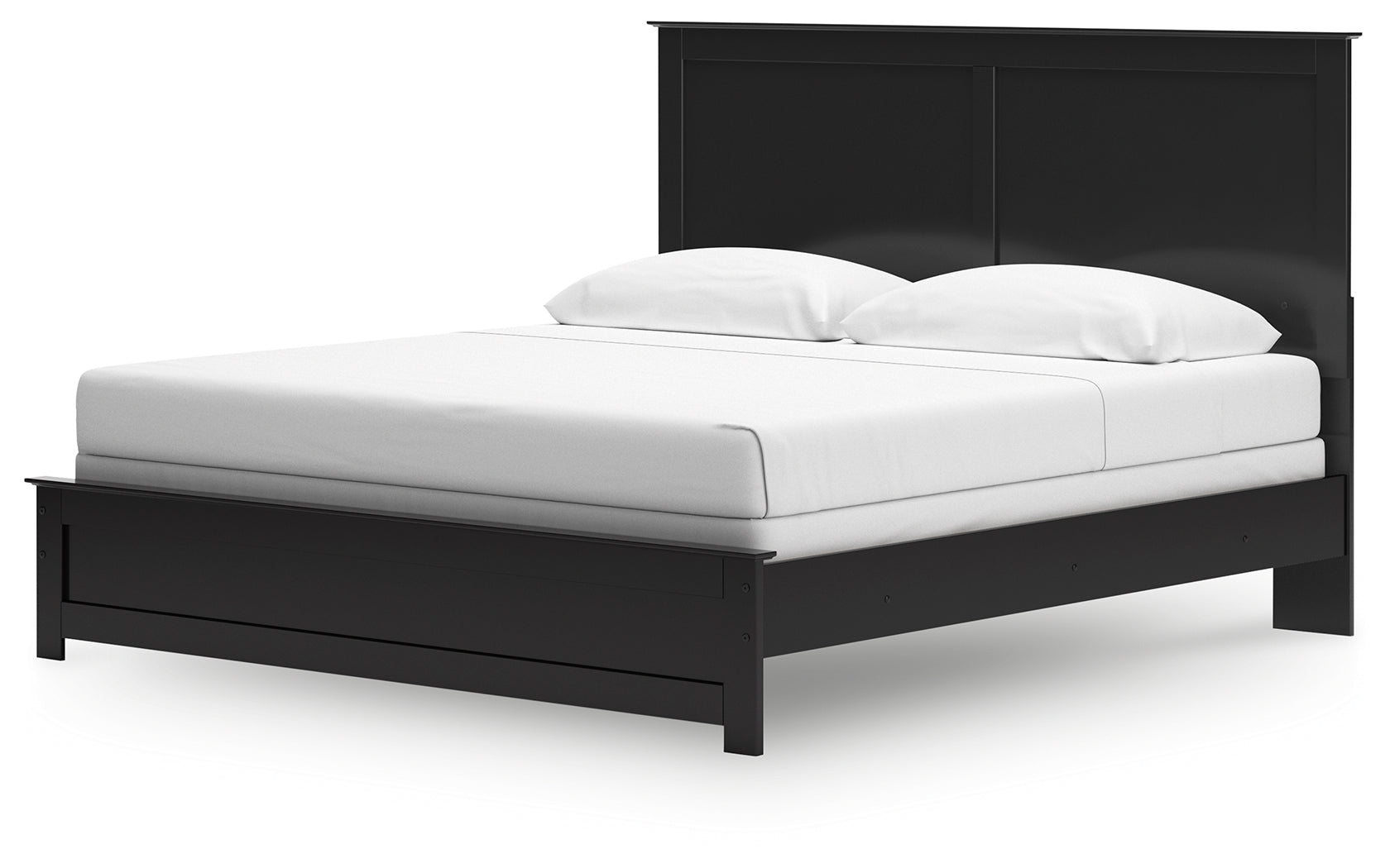 Maribel Black King Panel Bed, Dresser, Mirror, Chest and Nightstand - Ornate Home