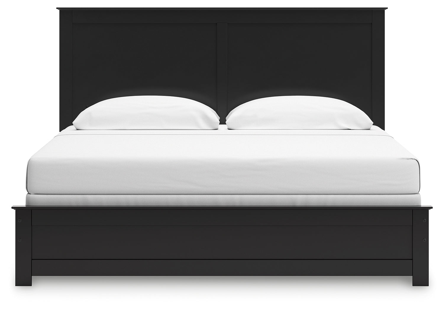 Maribel Black King Panel Bed, Dresser, Mirror, Chest and Nightstand - Ornate Home