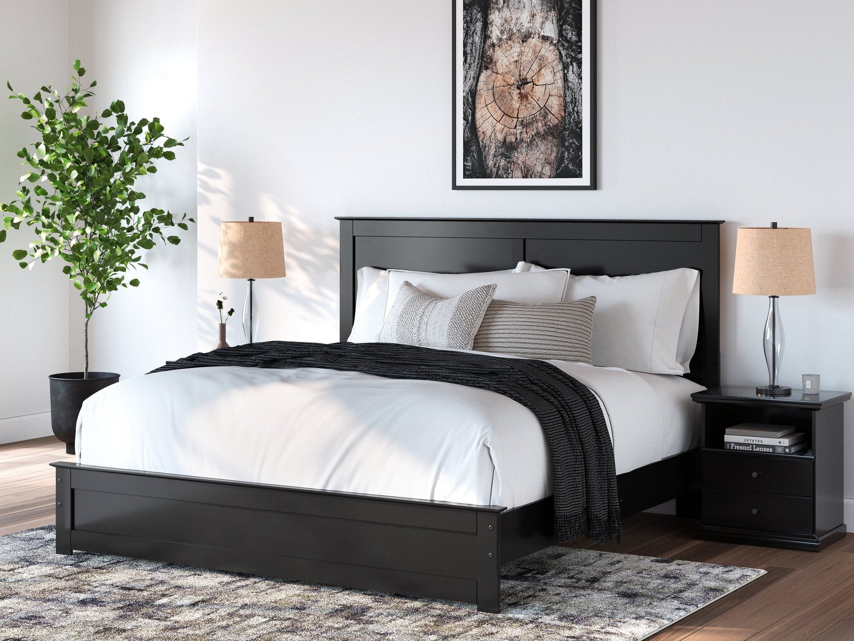 Maribel Black King Panel Bed (Online Special Price) - Ornate Home