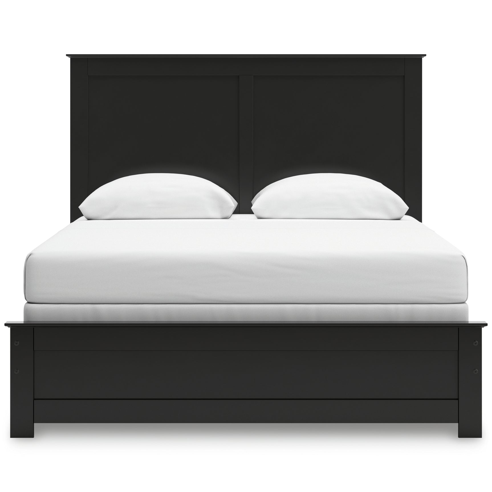 Maribel Black Queen Panel Bed, Chest and Nightstand - Ornate Home
