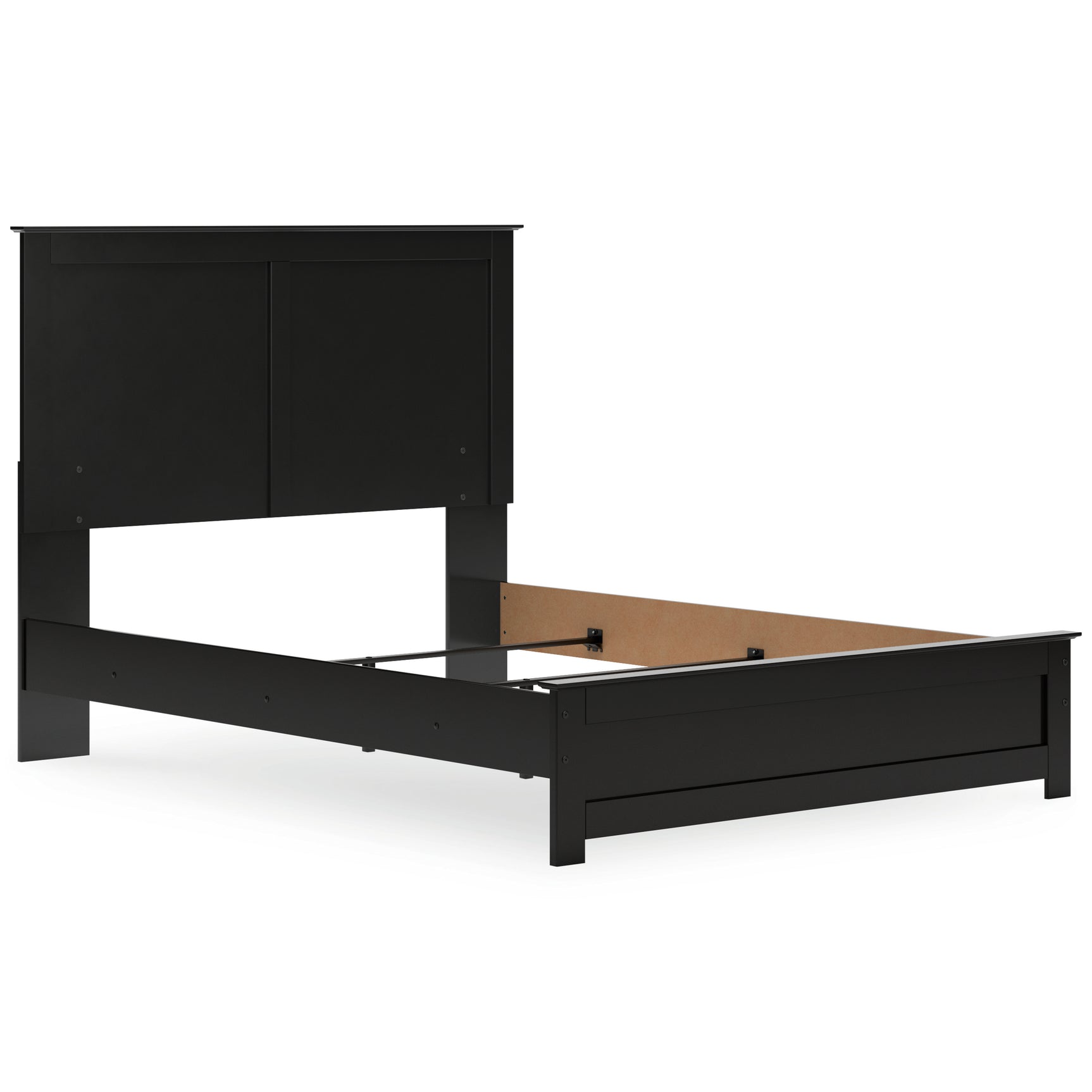 Maribel Black Queen Panel Bed, Chest and Nightstand - Ornate Home