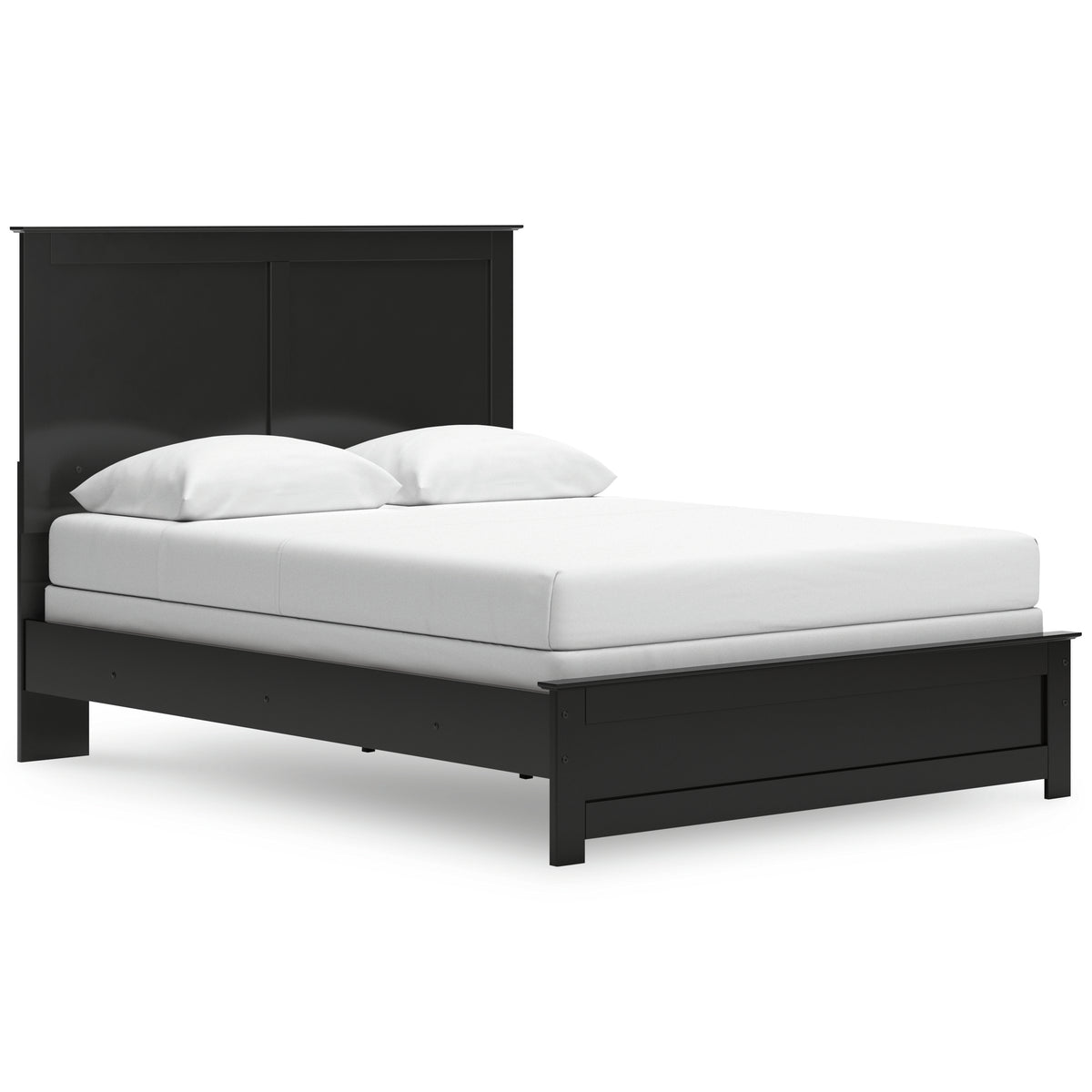 Maribel Black Queen Panel Bed, Chest and Nightstand - Ornate Home