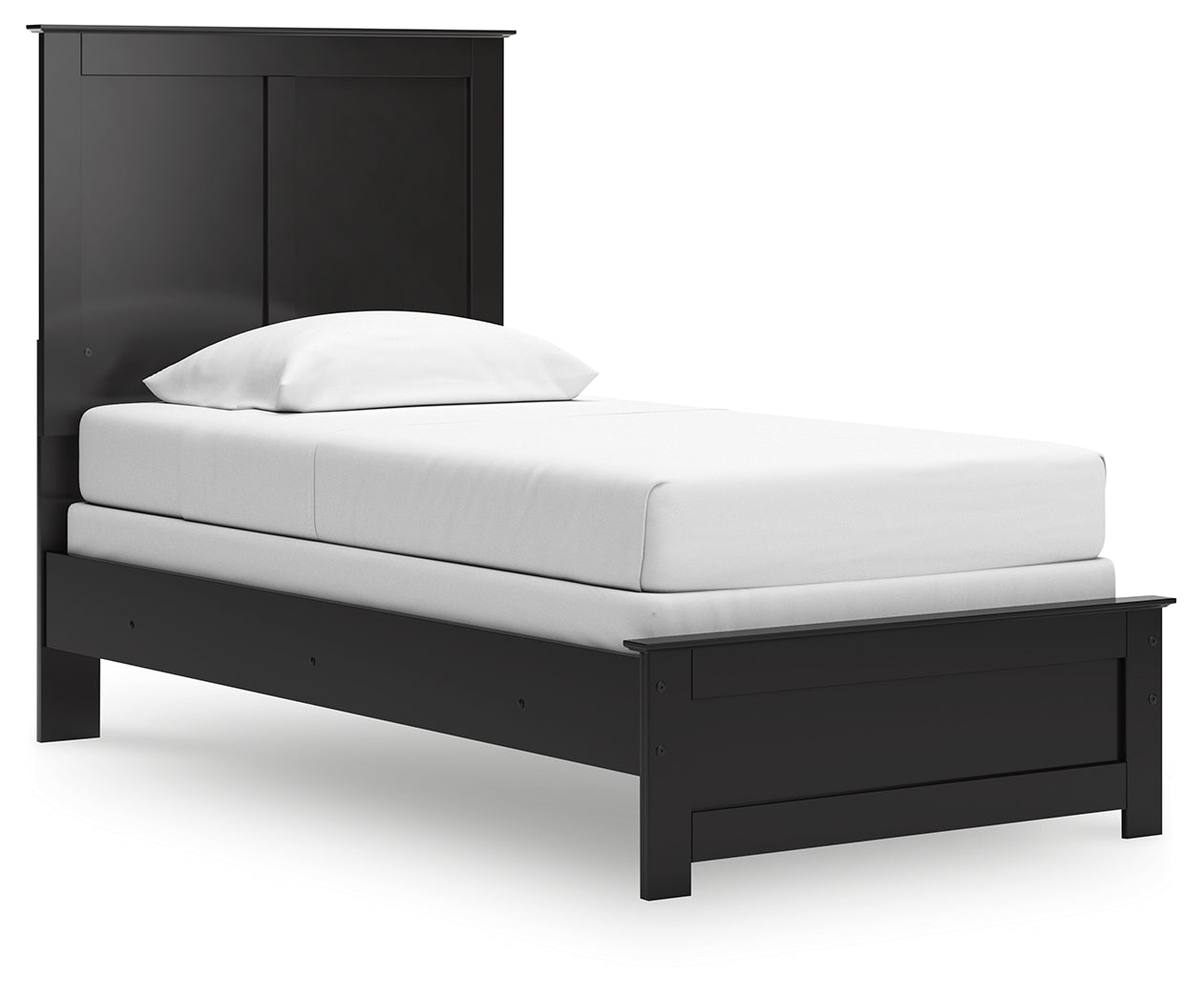 Maribel Black Twin Panel Bed, Dresser and Mirror - Ornate Home