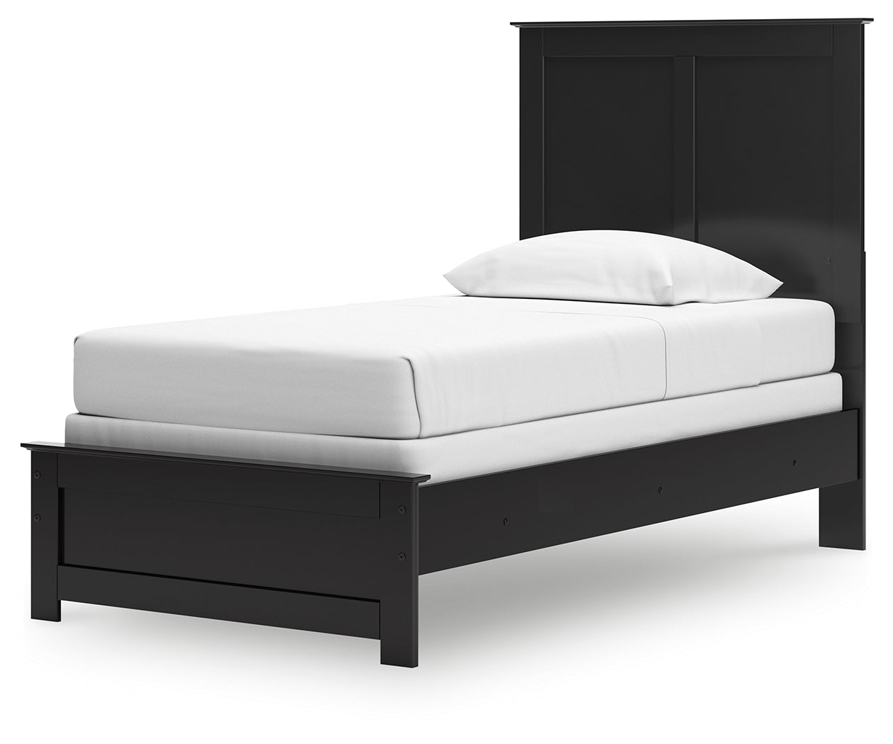 Maribel Black Twin Panel Bed, Dresser and Mirror - Ornate Home