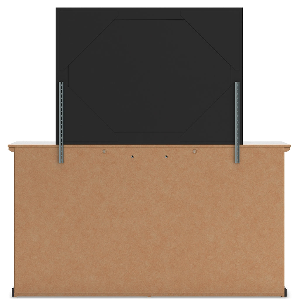 Maribel Queen Panel Bed with Dresser, Mirror and 2 Nightstands - Ornate Home