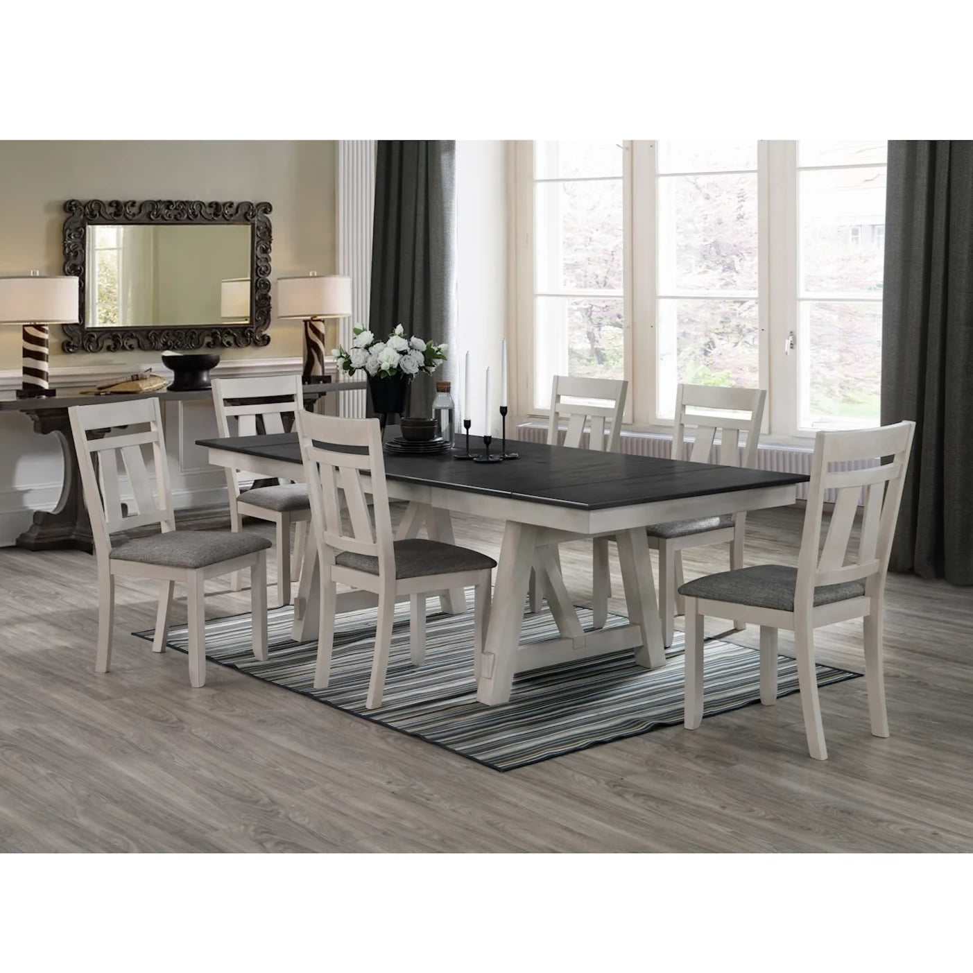 Maribelle Chalk & Warm Gray Side Chair - Ornate Home