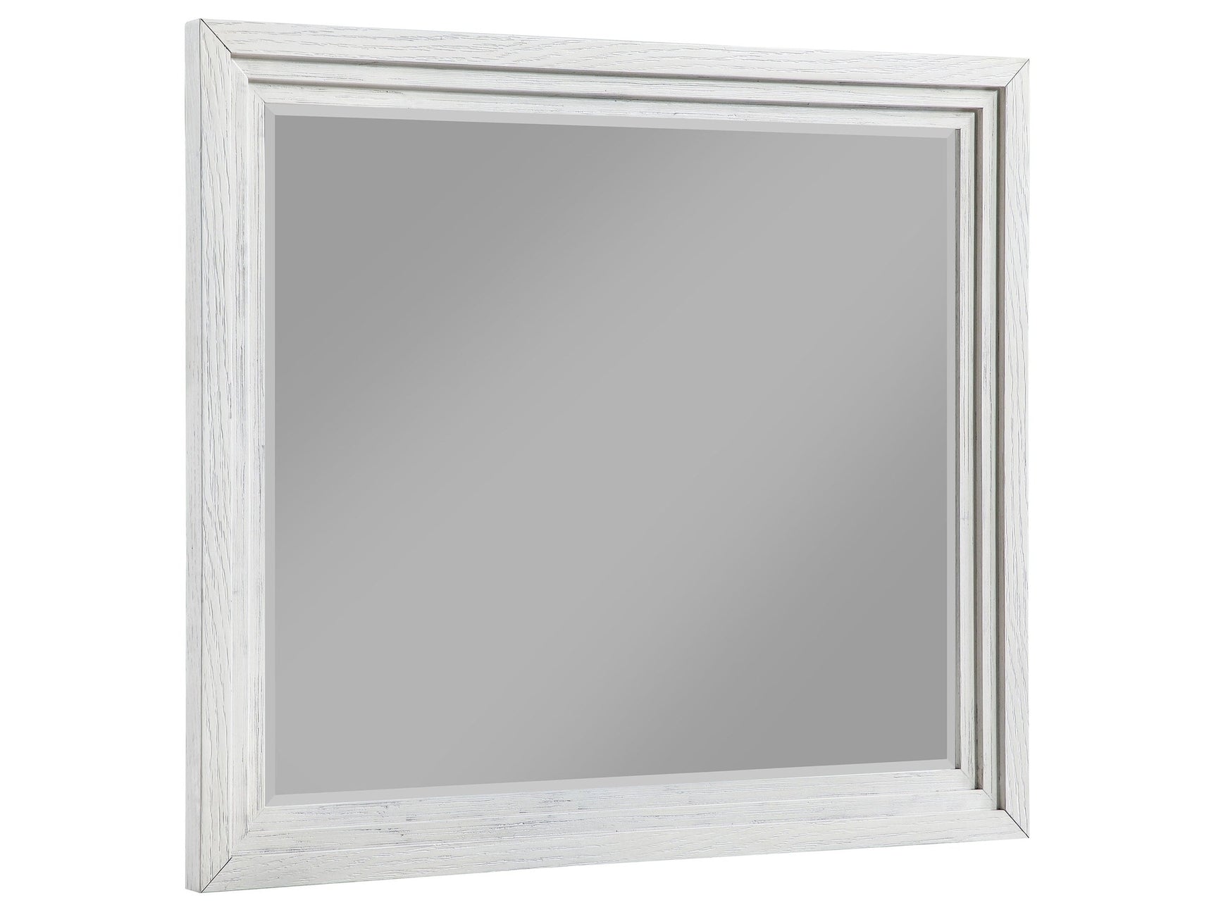 Marielle Distressed White Dresser Mirror - Ornate Home