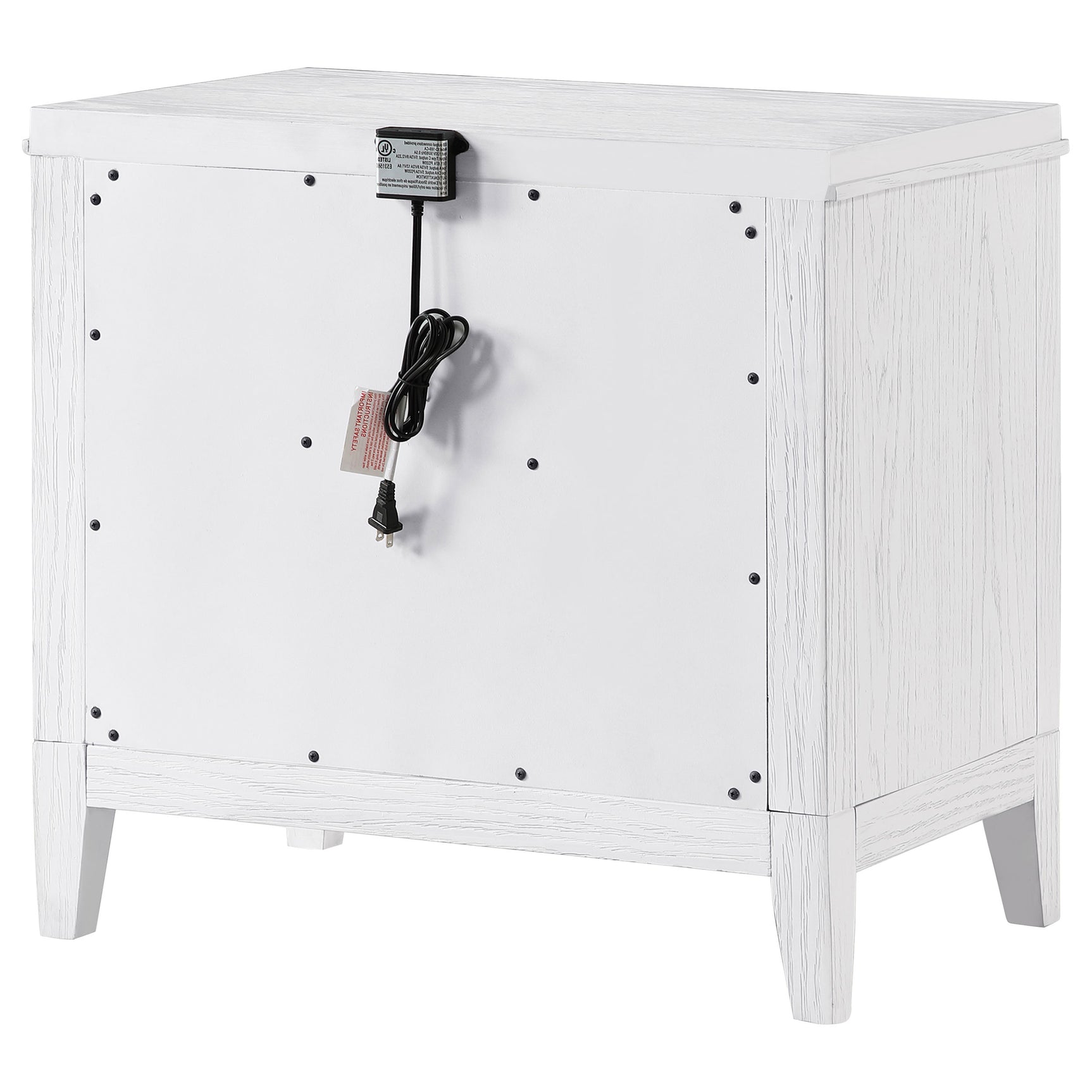 Marielle Distressed White Nightstand - Ornate Home