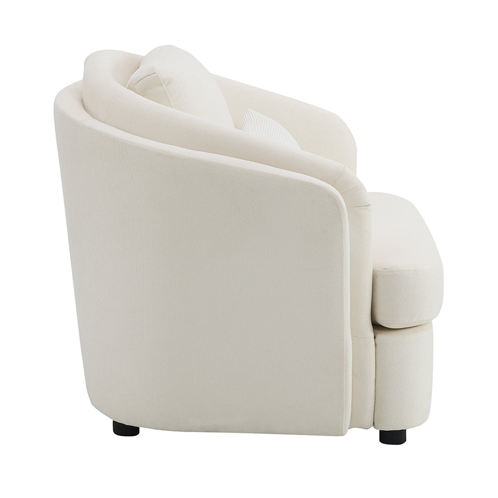 Mariko Beige Chair W/Pillow - Ornate Home