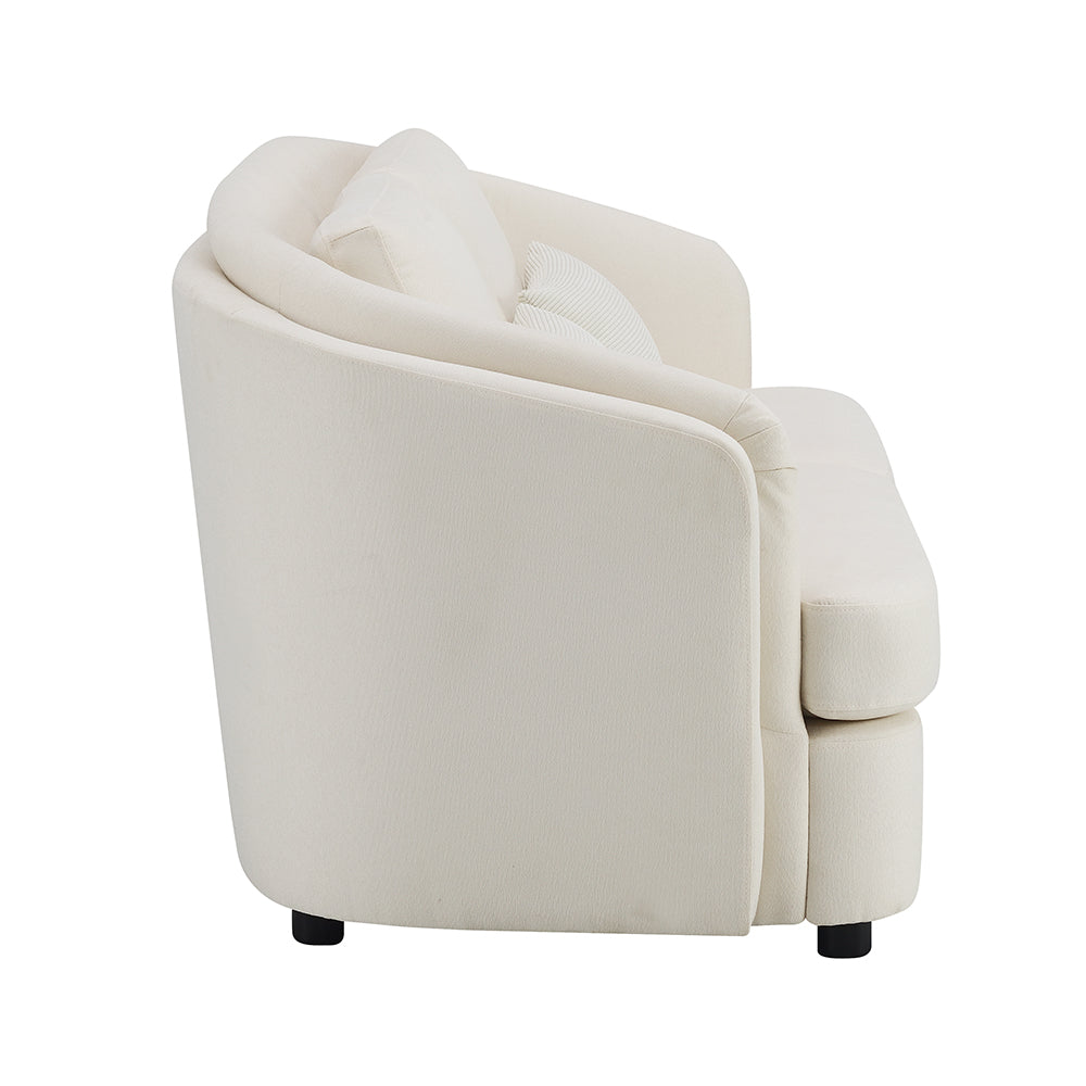 Mariko Beige Loveseat W/2 Pillows - Ornate Home