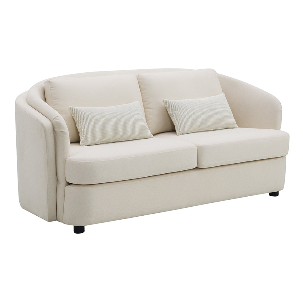 Mariko Beige Loveseat W/2 Pillows - Ornate Home