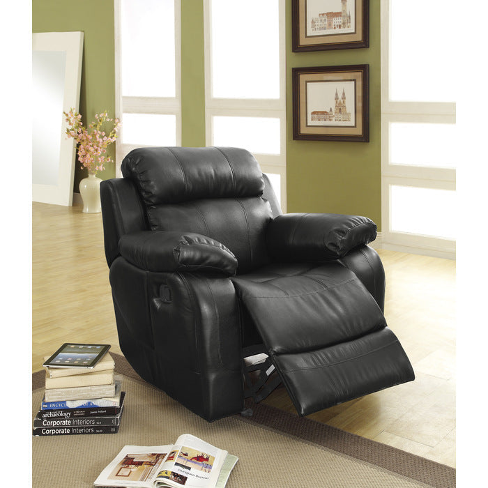 Marille Black Reclining Chair - Ornate Home