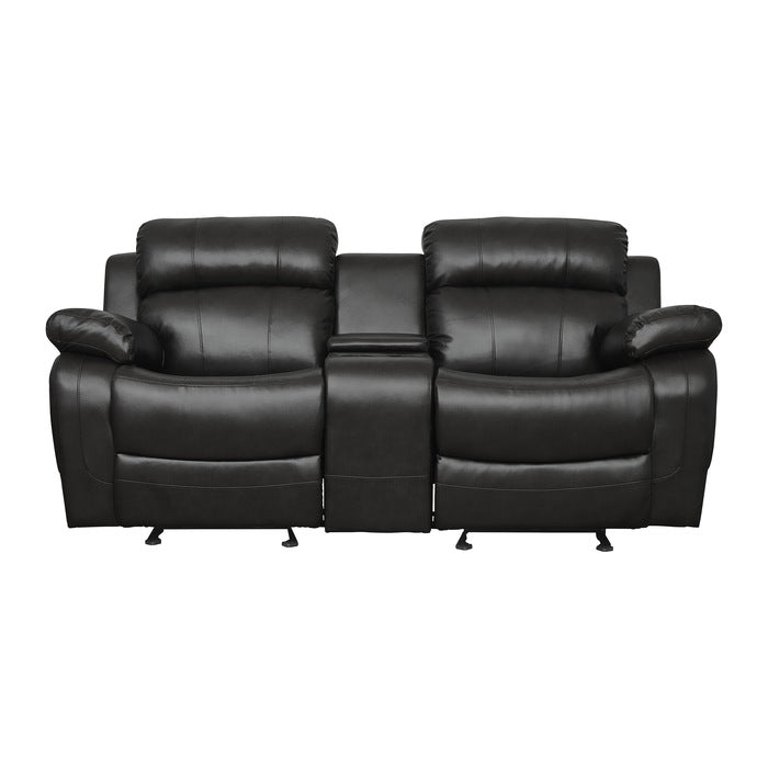 Marille Black Reclining Loveseat - Ornate Home