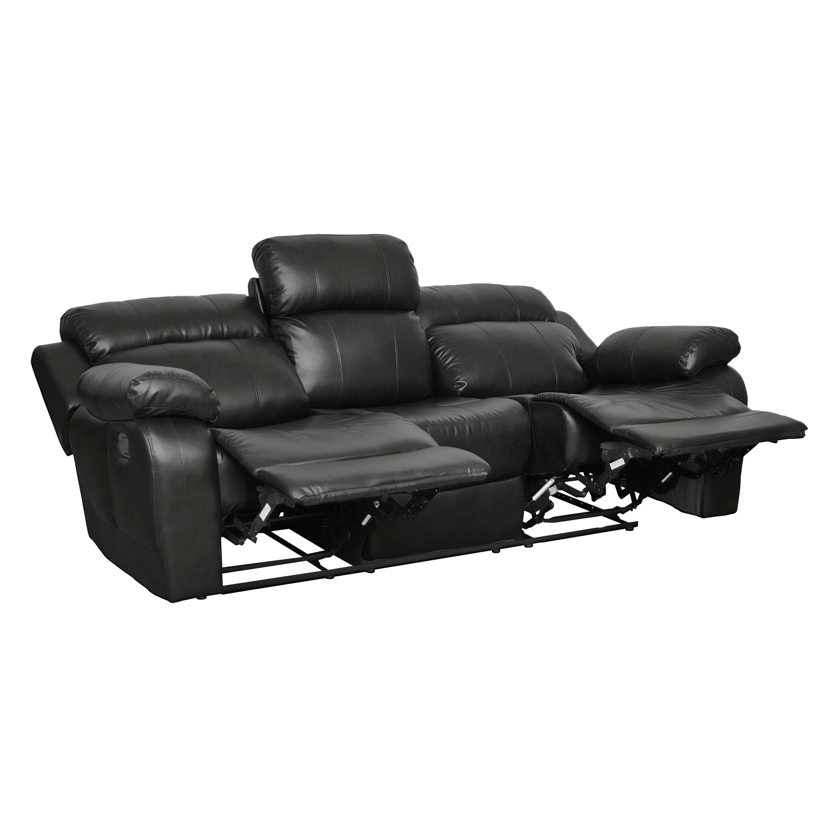 Marille Black Reclining Sofa - Ornate Home