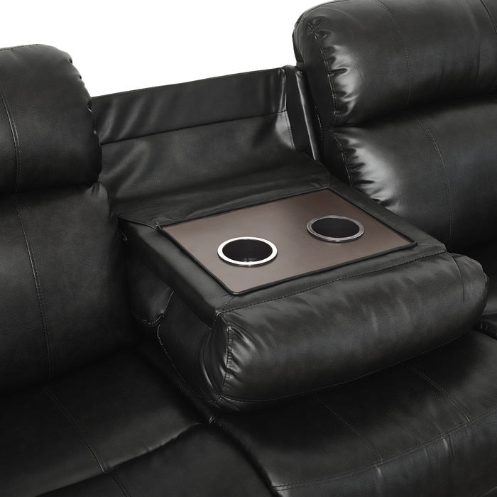 Marille Black Reclining Sofa - Ornate Home