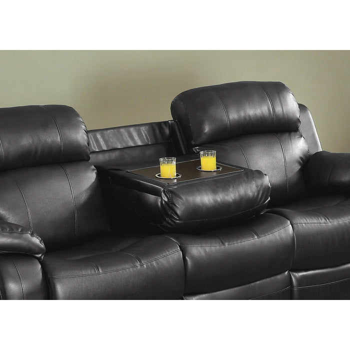 Marille Black Reclining Sofa - Ornate Home