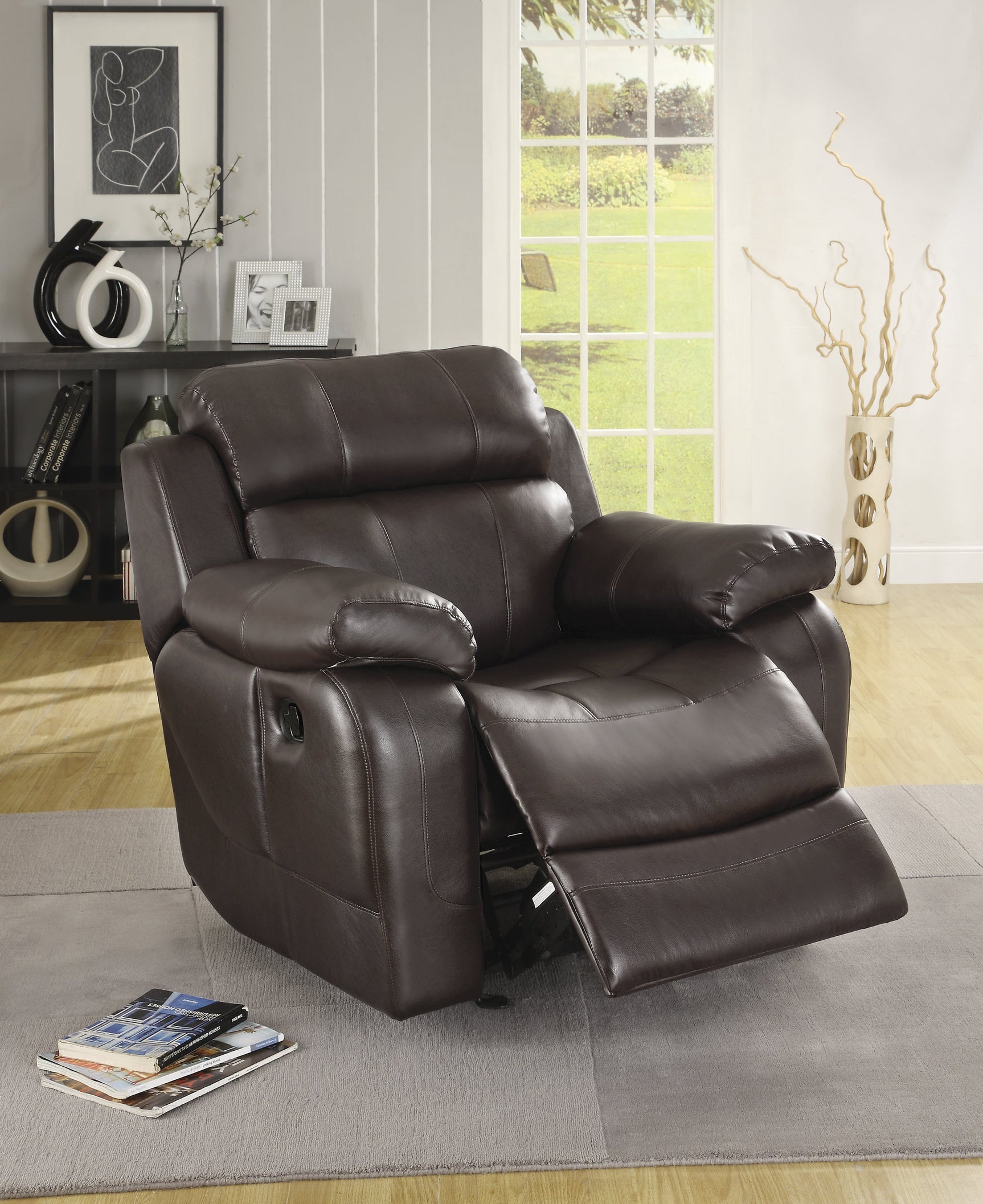 Marille Brown Reclining Chair - Ornate Home