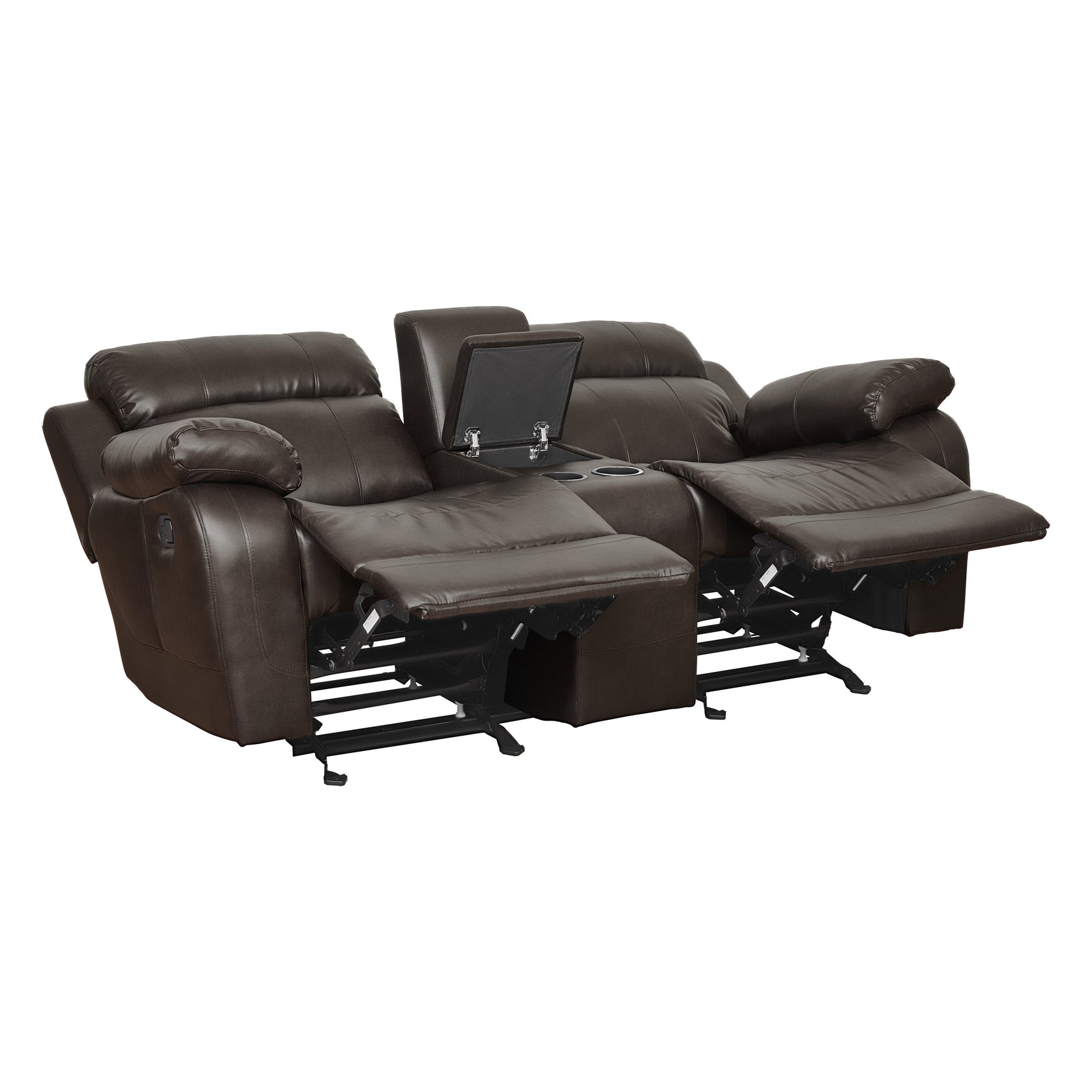 Marille Brown Reclining Loveseat - Ornate Home