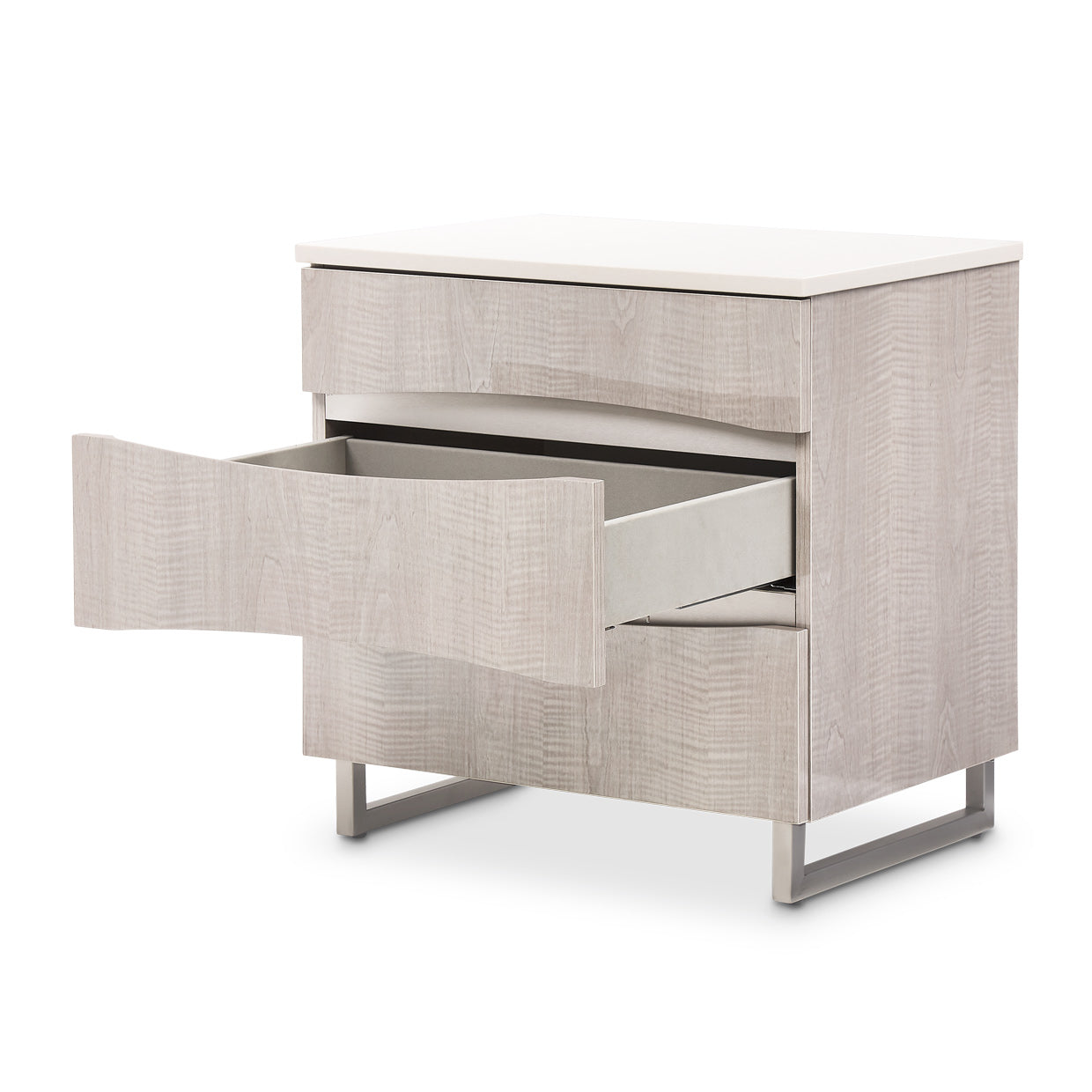 Marin Greige Nightstand - Ornate Home