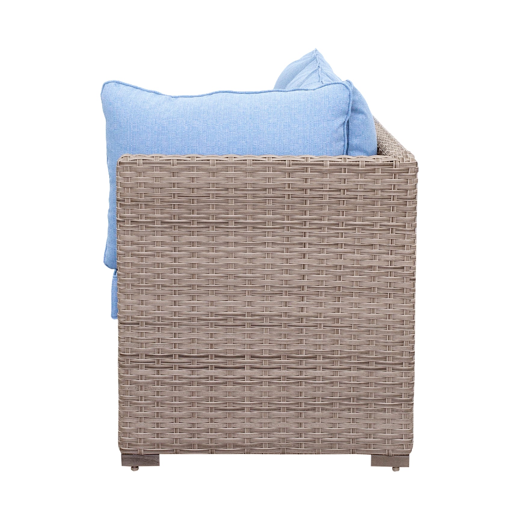 Marina Blue/Brown Outdoor Sectional Set - Ornate Home