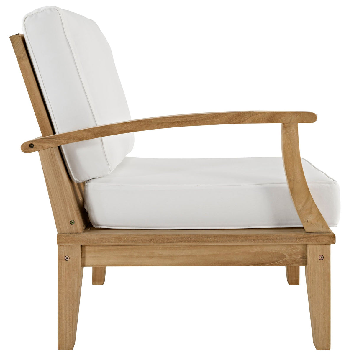 Marina Natural/White 2 Piece Outdoor Patio Teak Set - 32.5x57" - Ornate Home