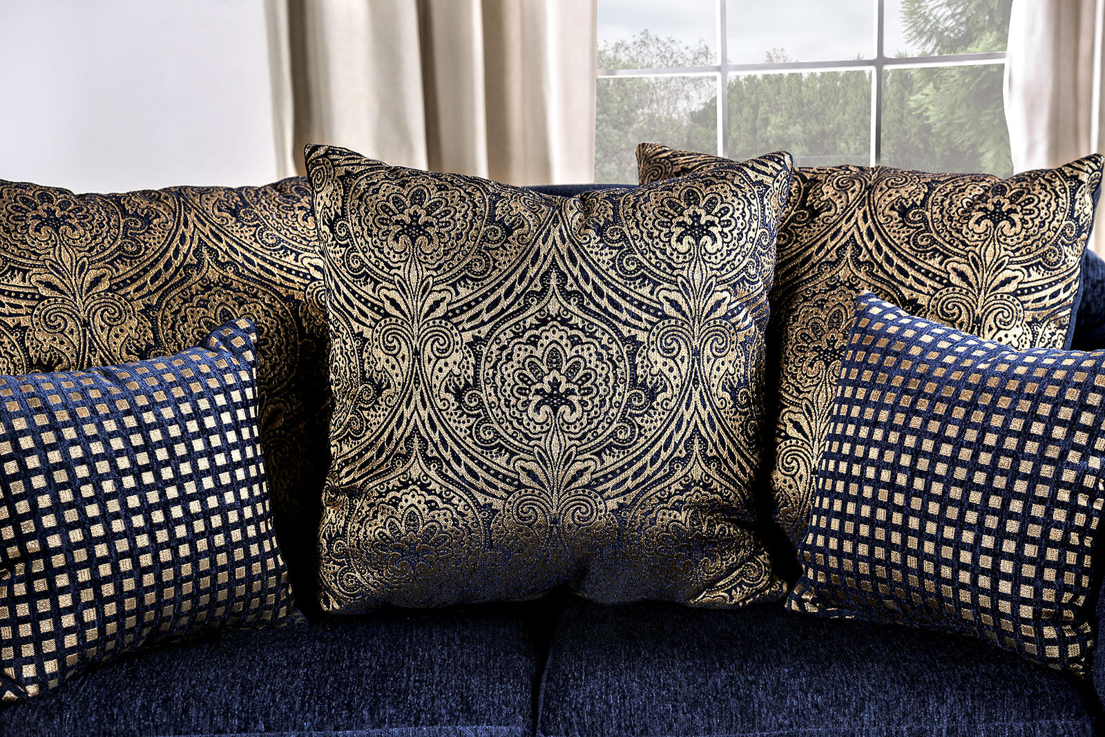 Marinella Royal Blue Sofa - Ornate Home