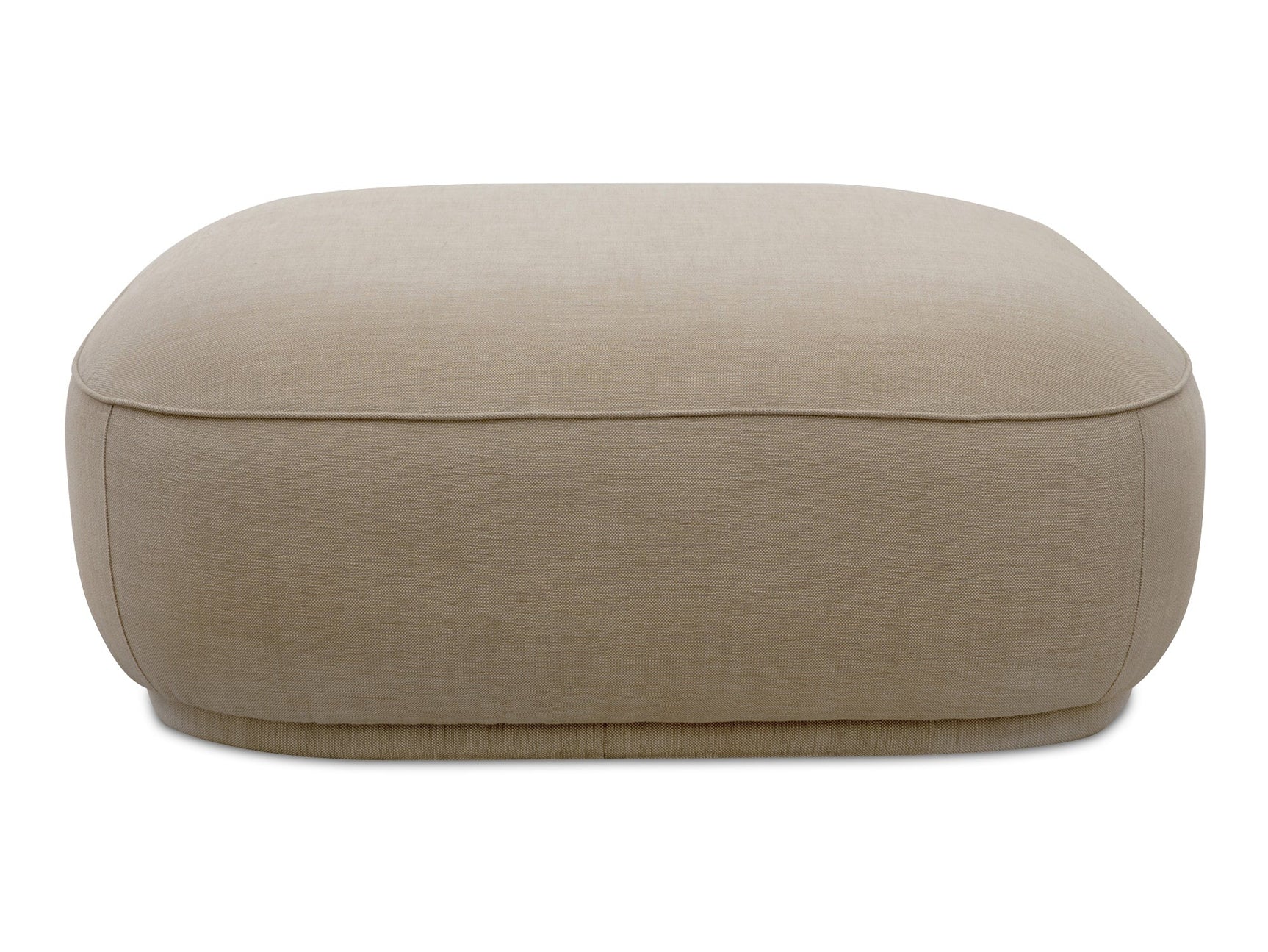 Marion Beige Square Ottoman - Ornate Home