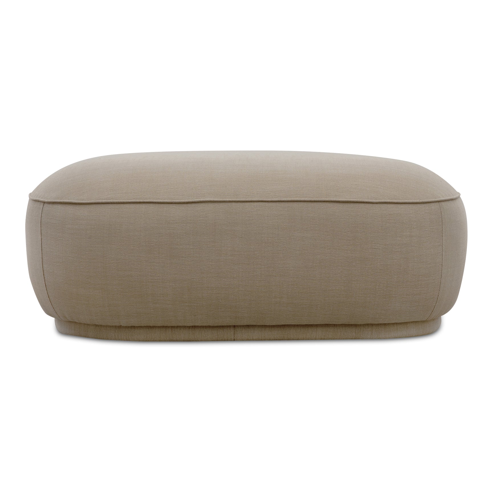 Marion Beige Square Ottoman - Ornate Home